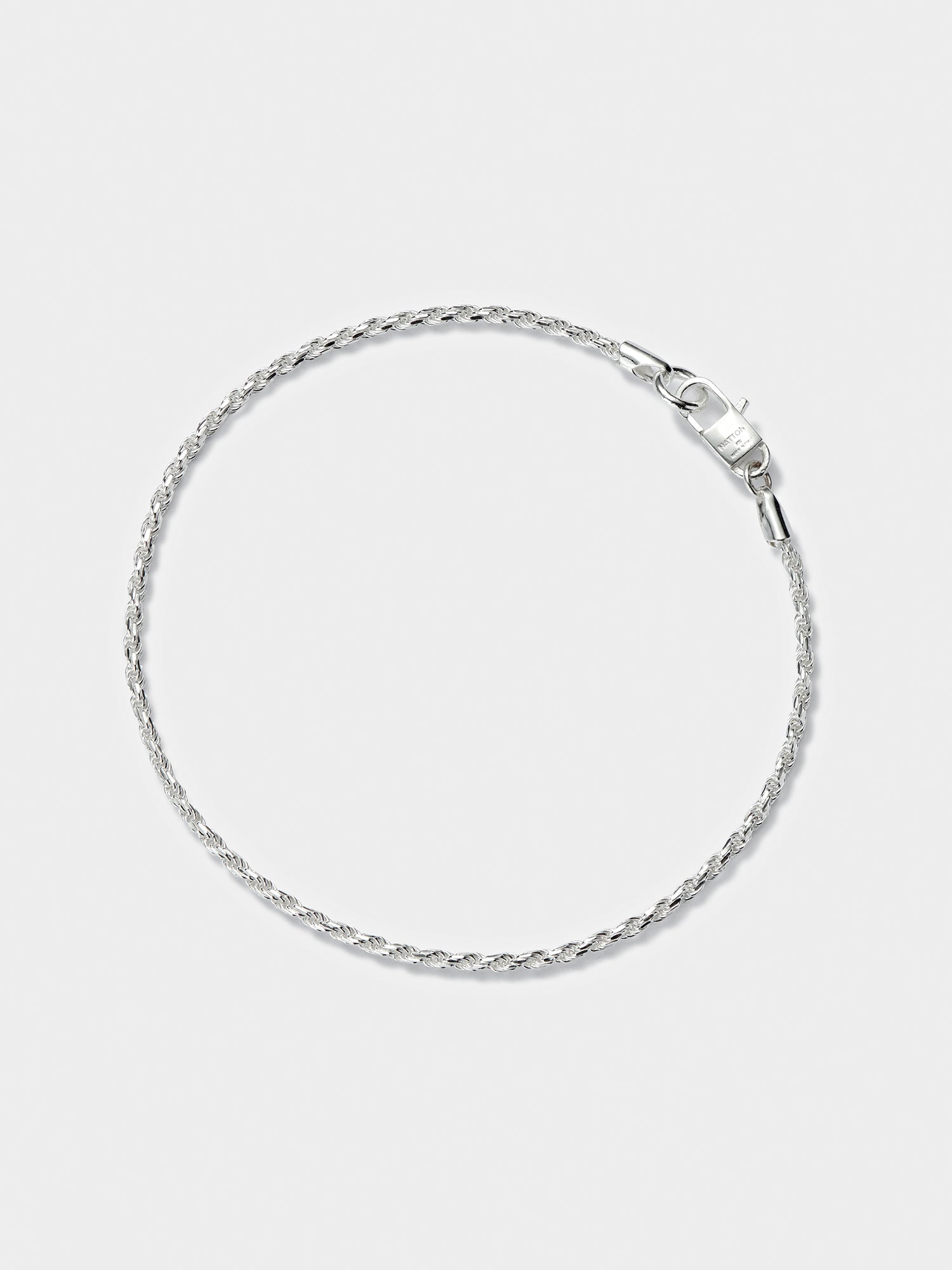Silver Twisted Rope Bracelet S