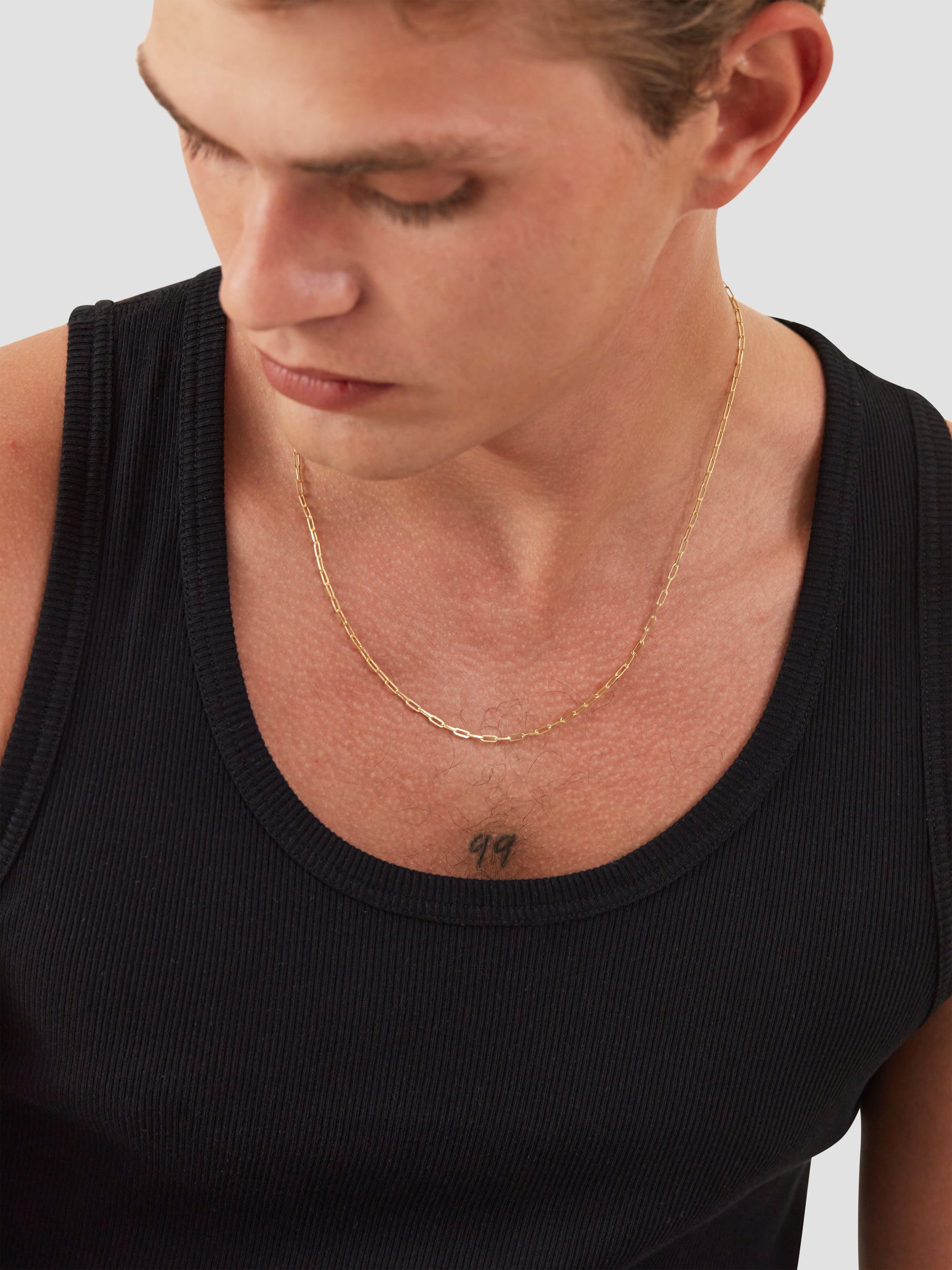 Gold Paper Clip Chain S