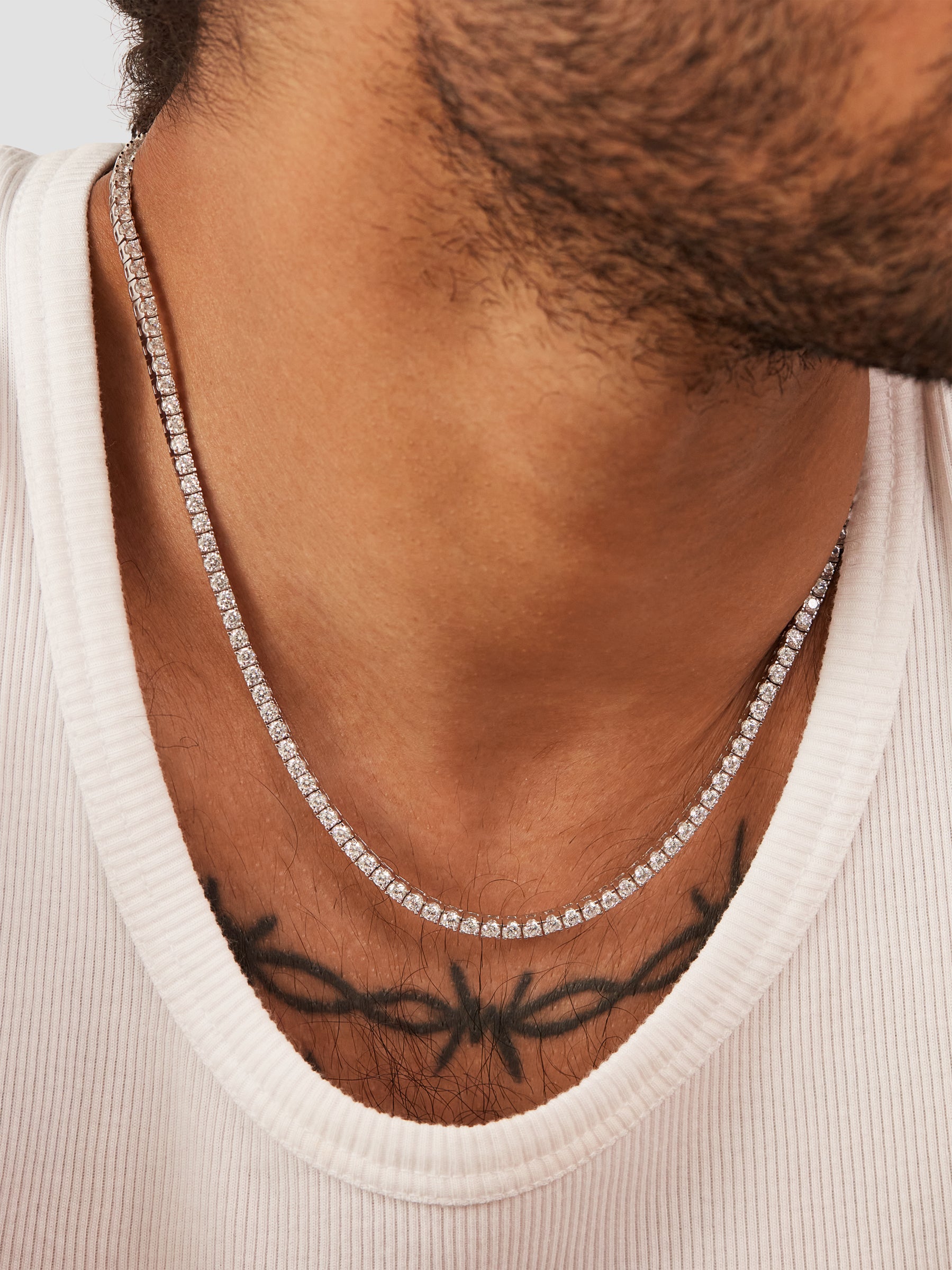 Classic White Tennis Chain