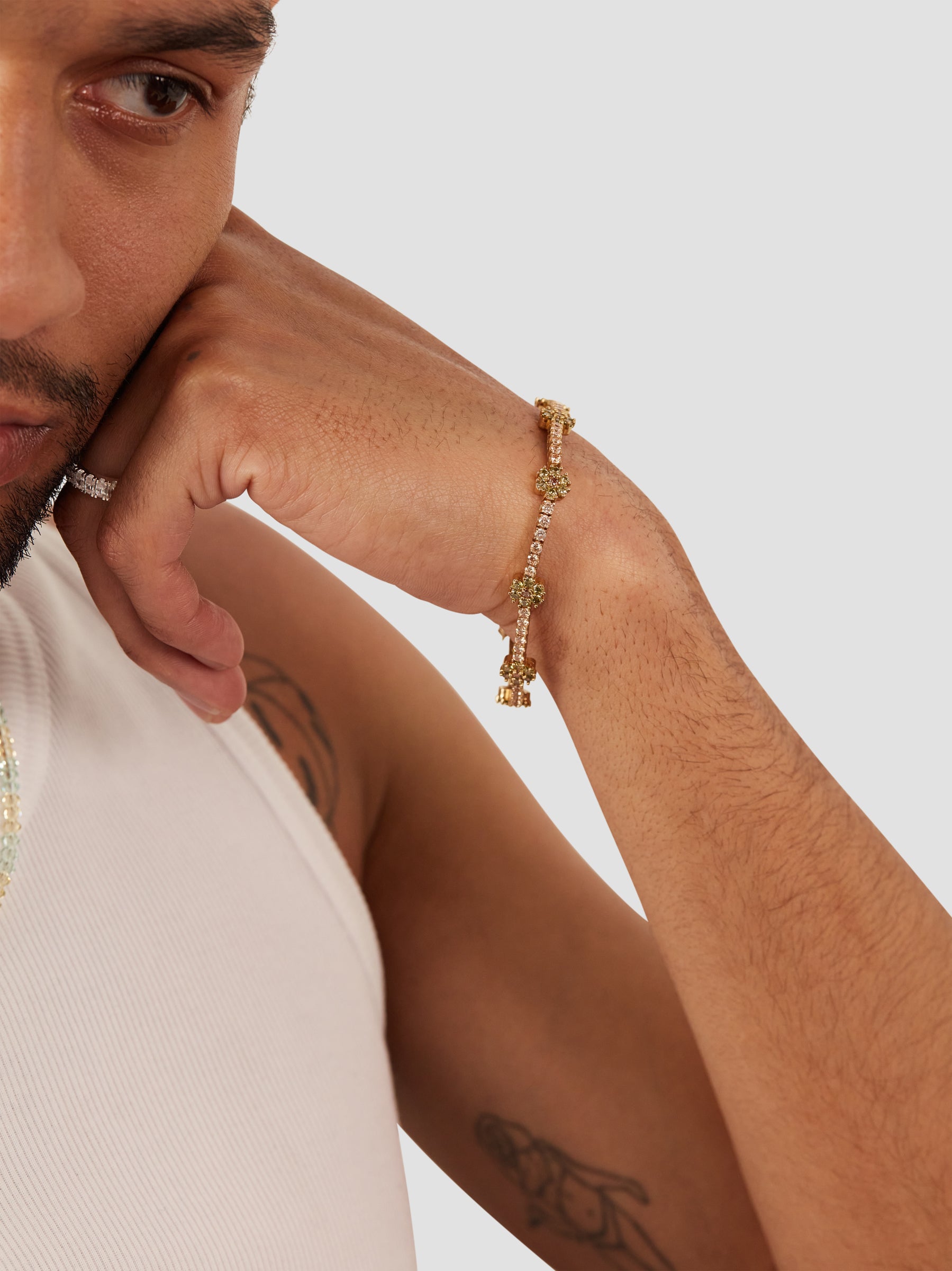 Multicolour Bloom Tennis Bracelet