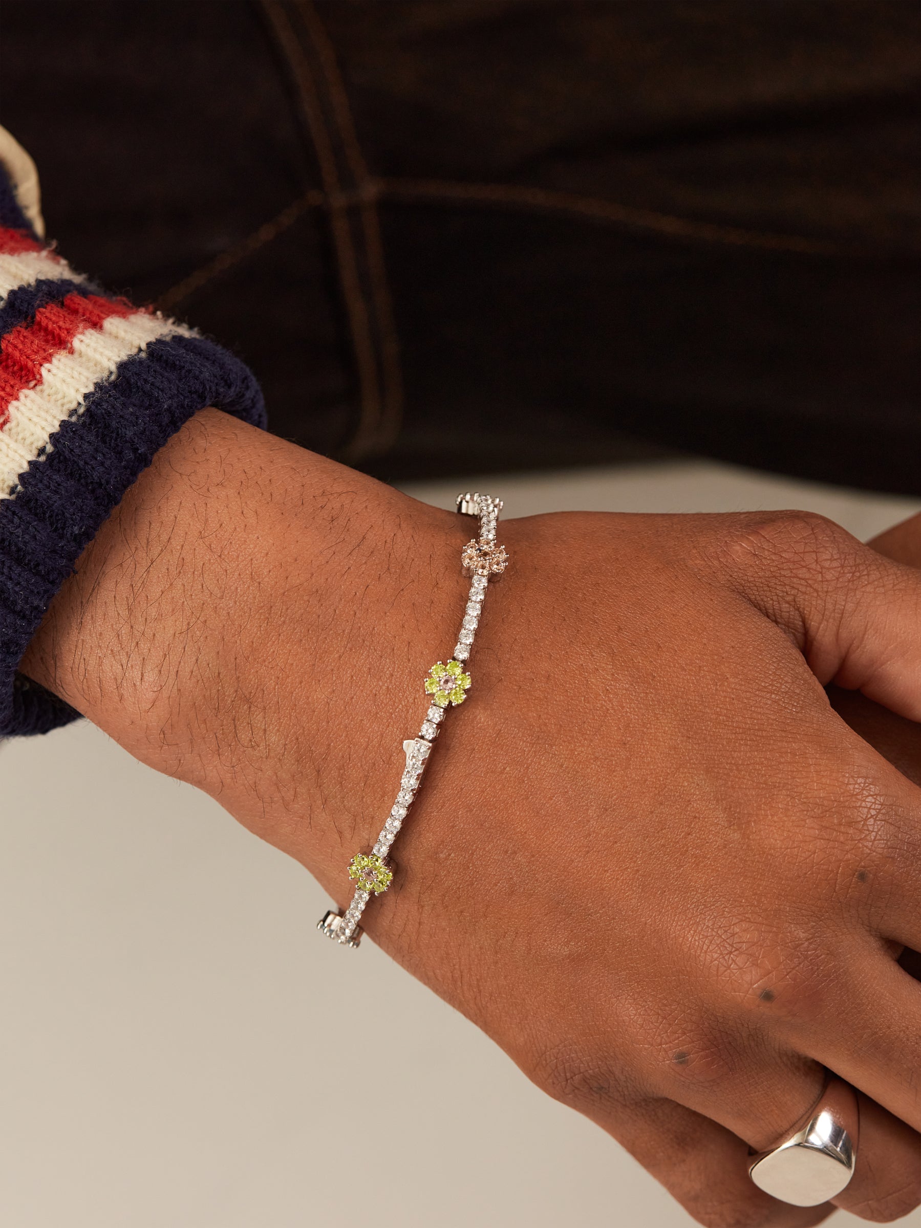 Multicolour Bloom Tennis Bracelet