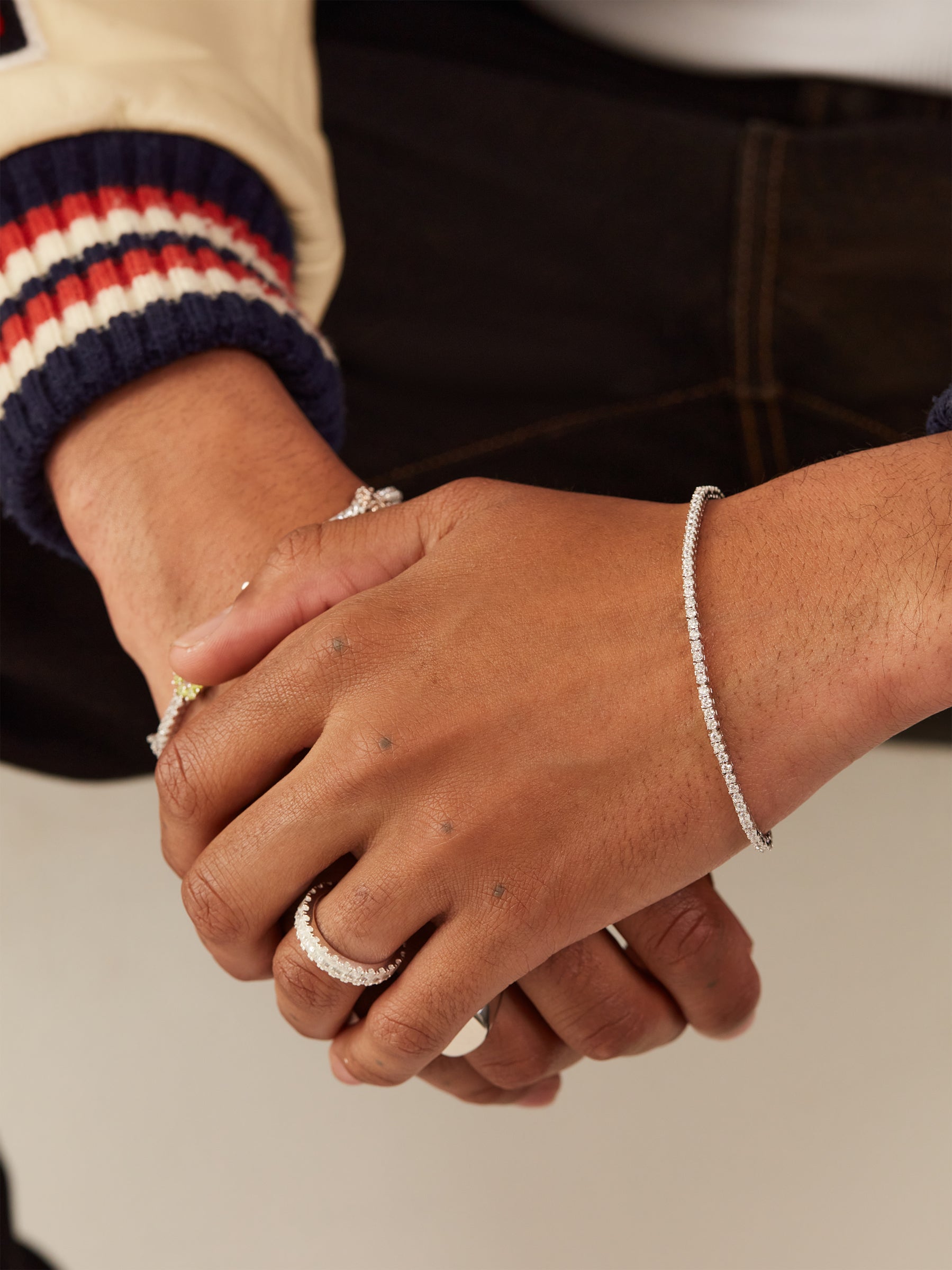 Classic White Tennis Bracelet S