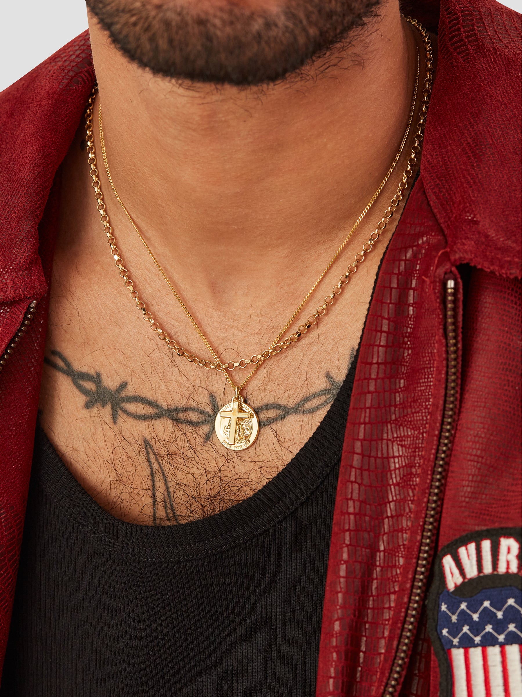 Gold St Michael Pendant