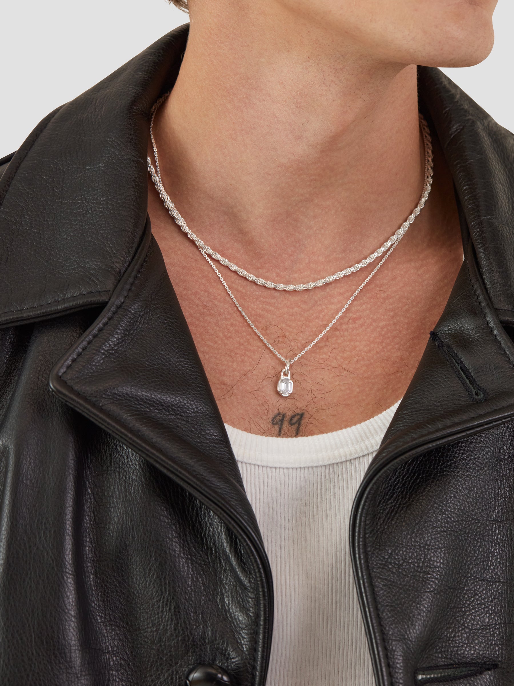 Silver Twisted Rope Chain M