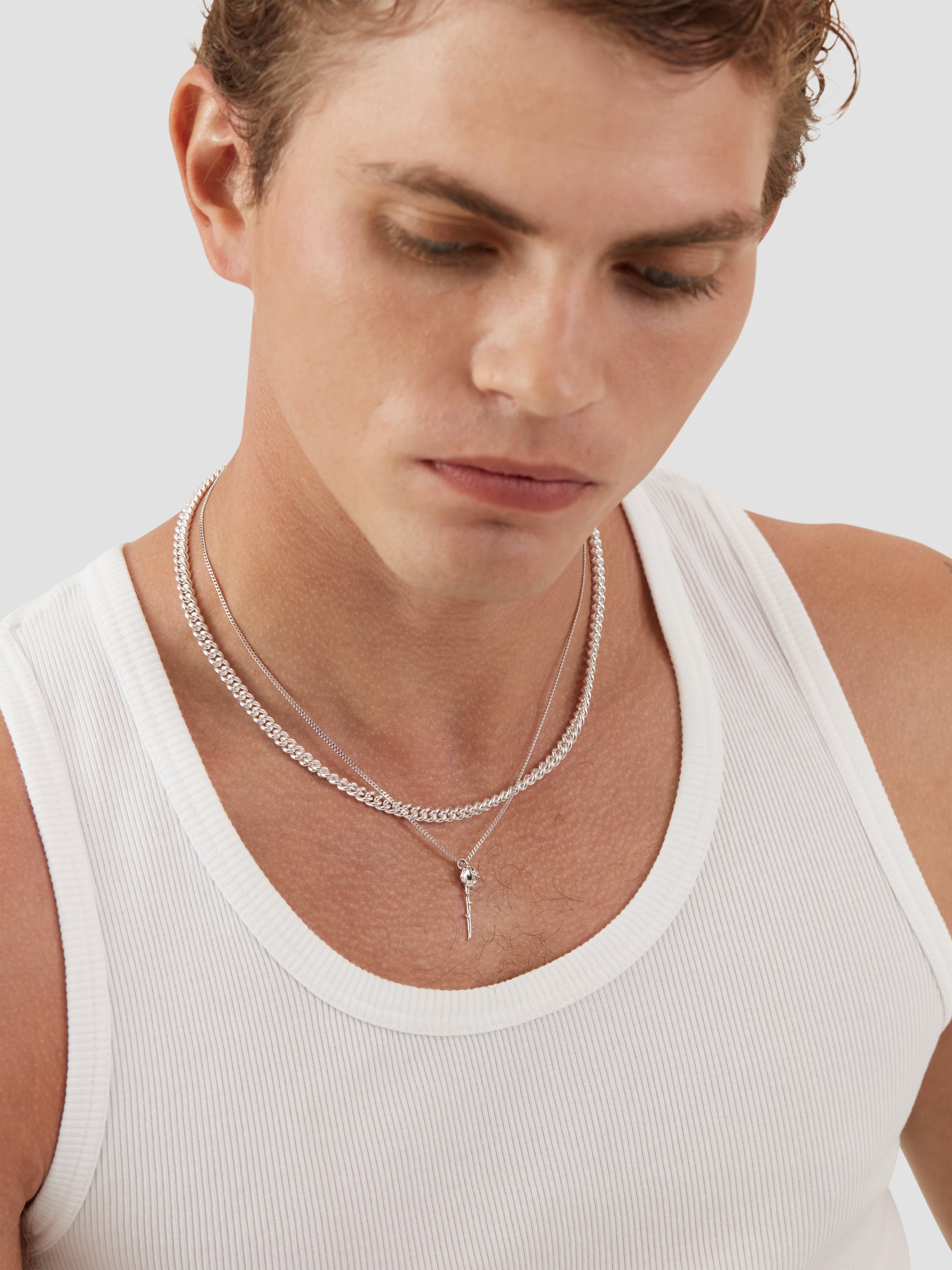 Silver Rose Pendant