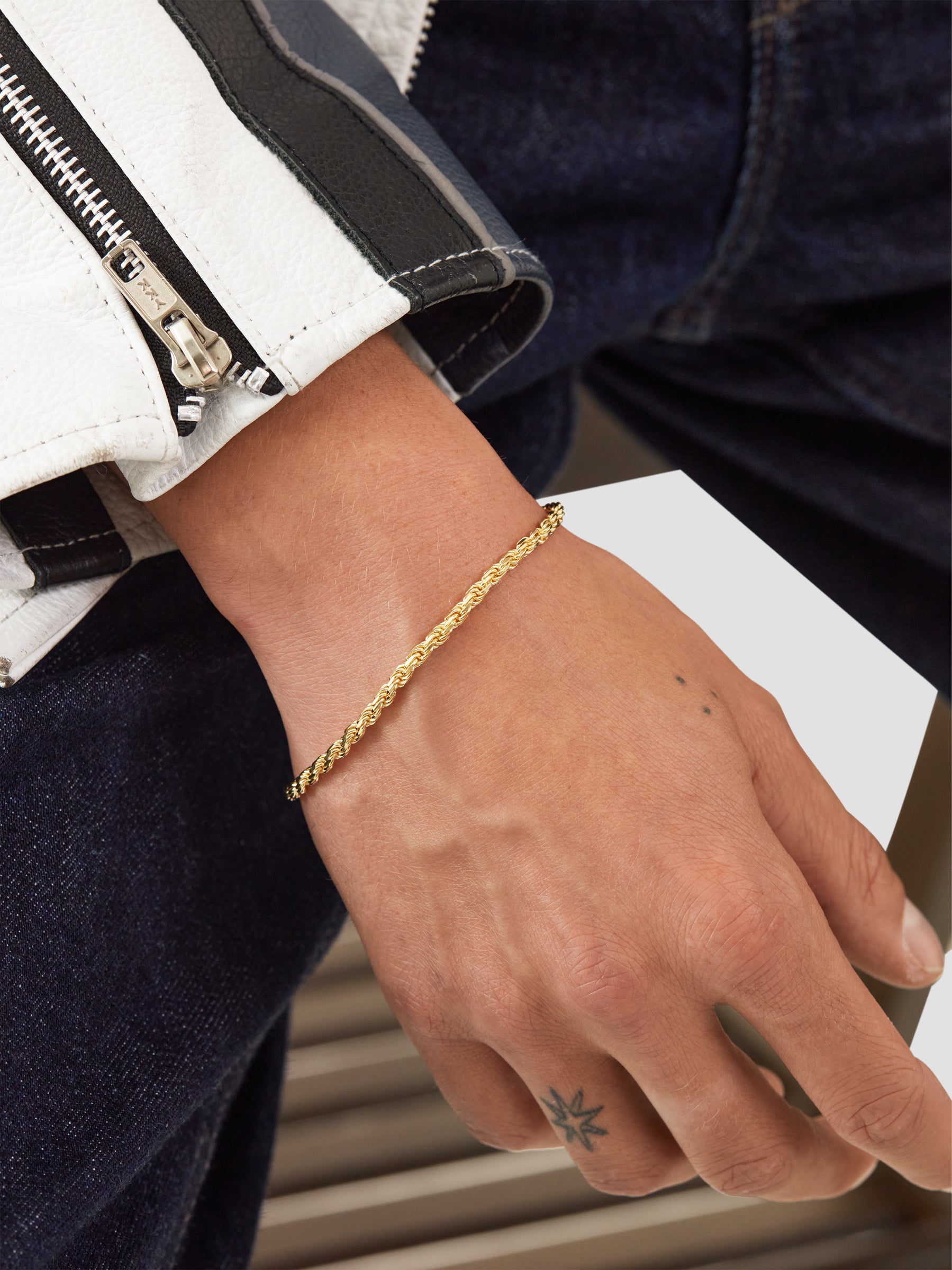 Gold Twisted Rope Bracelet M