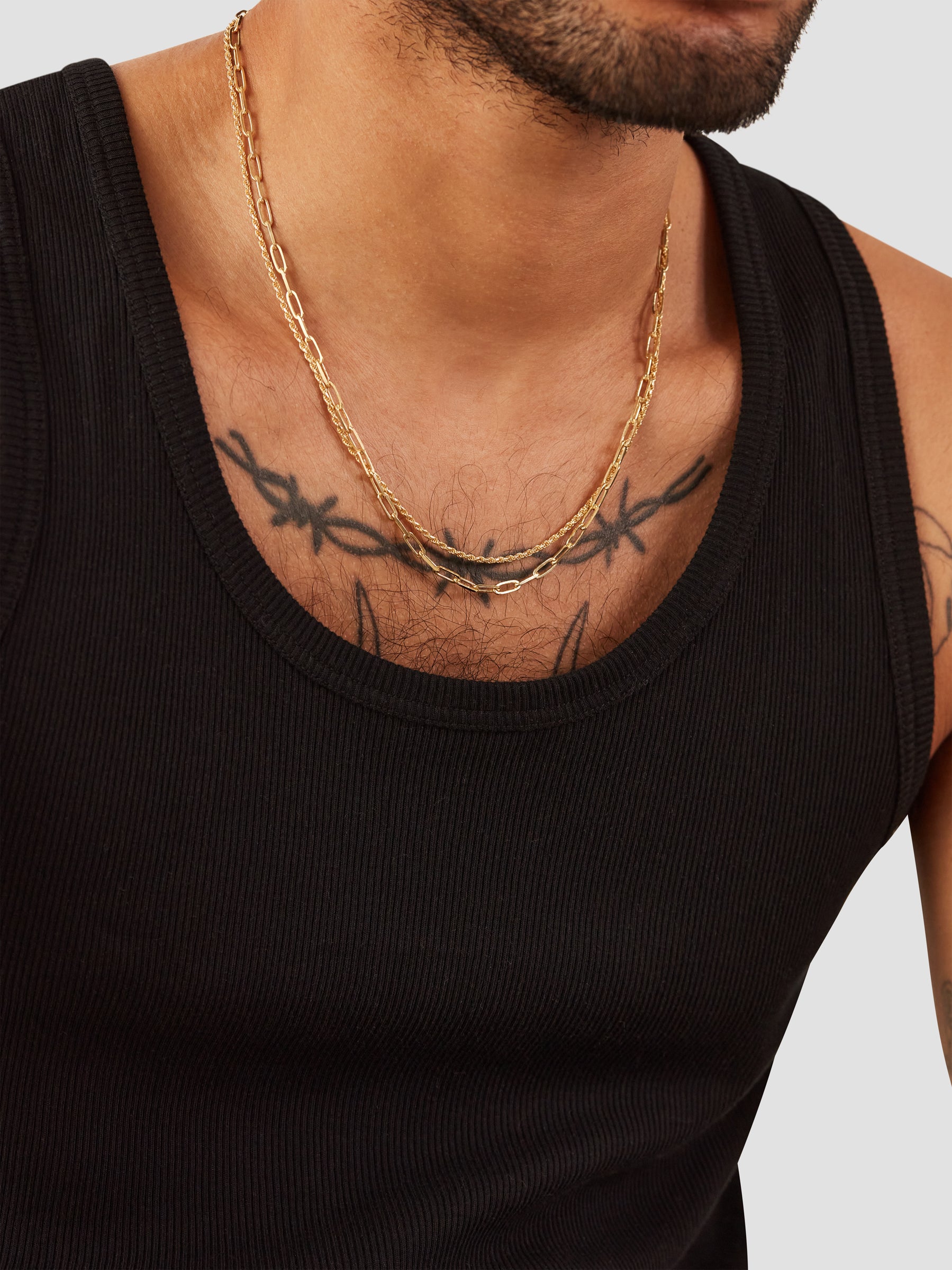 Gold Paper Clip Chain M