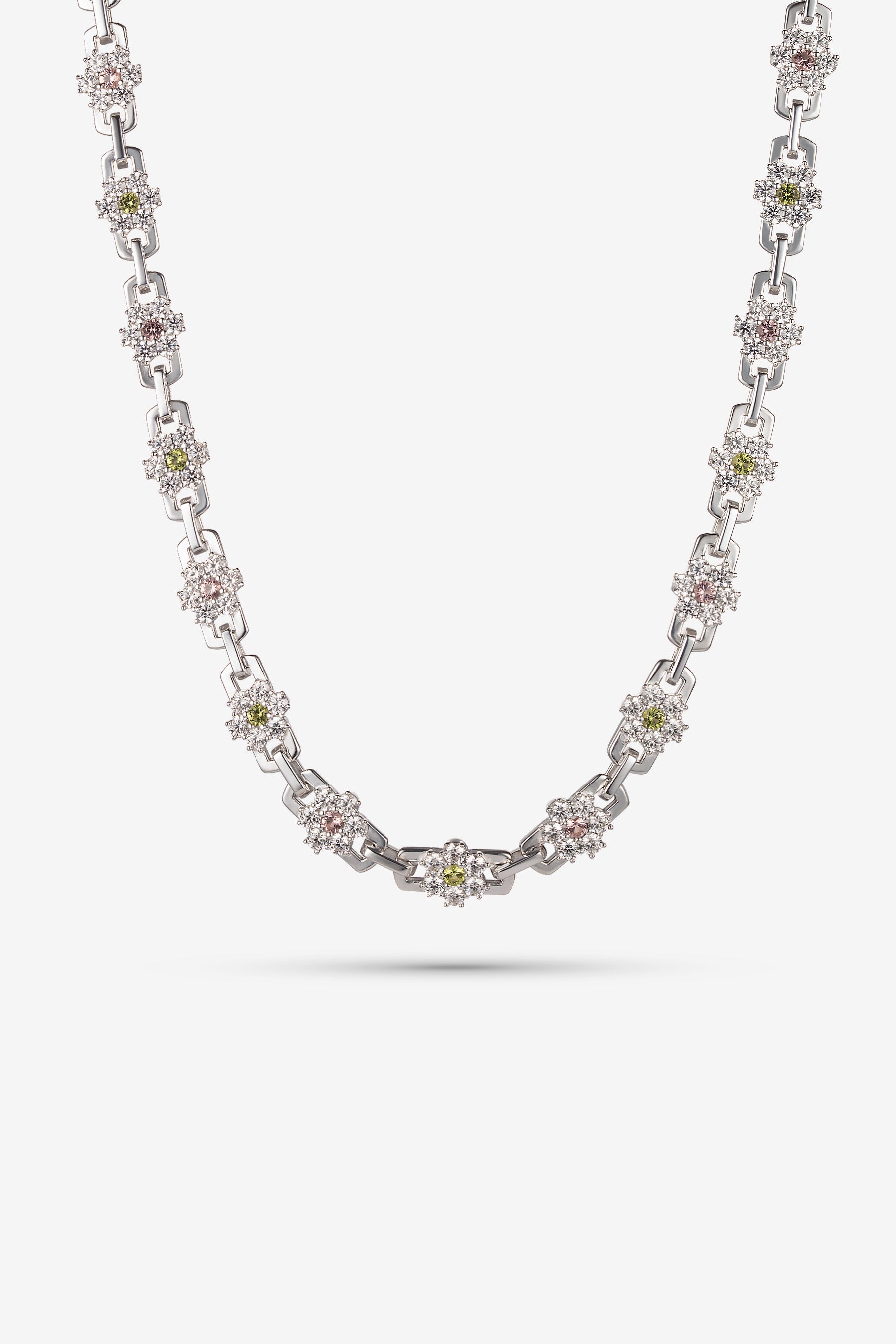 Peridot and Morganite Daisy Chain