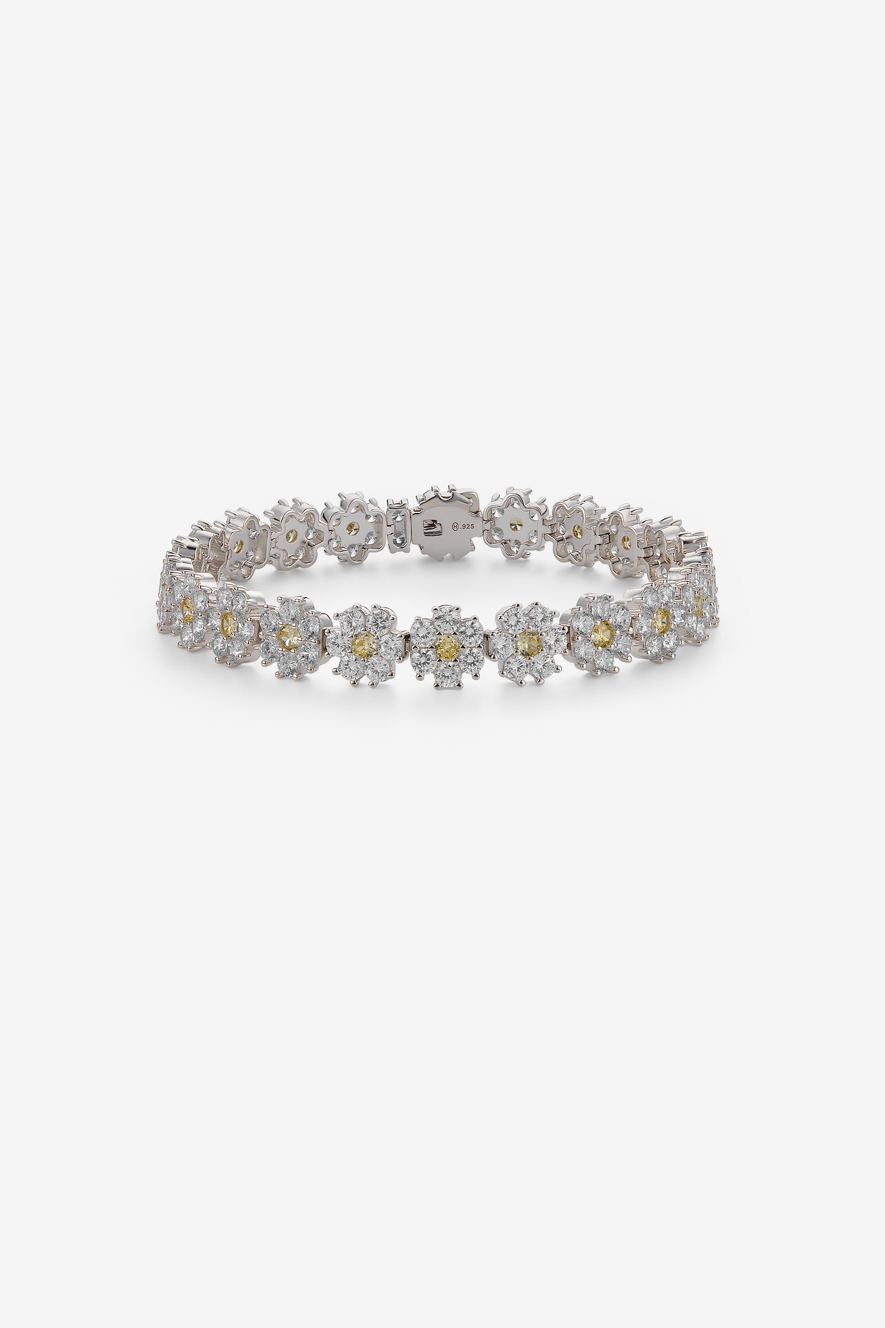 White and Yellow Daisy Tennis Bracelet