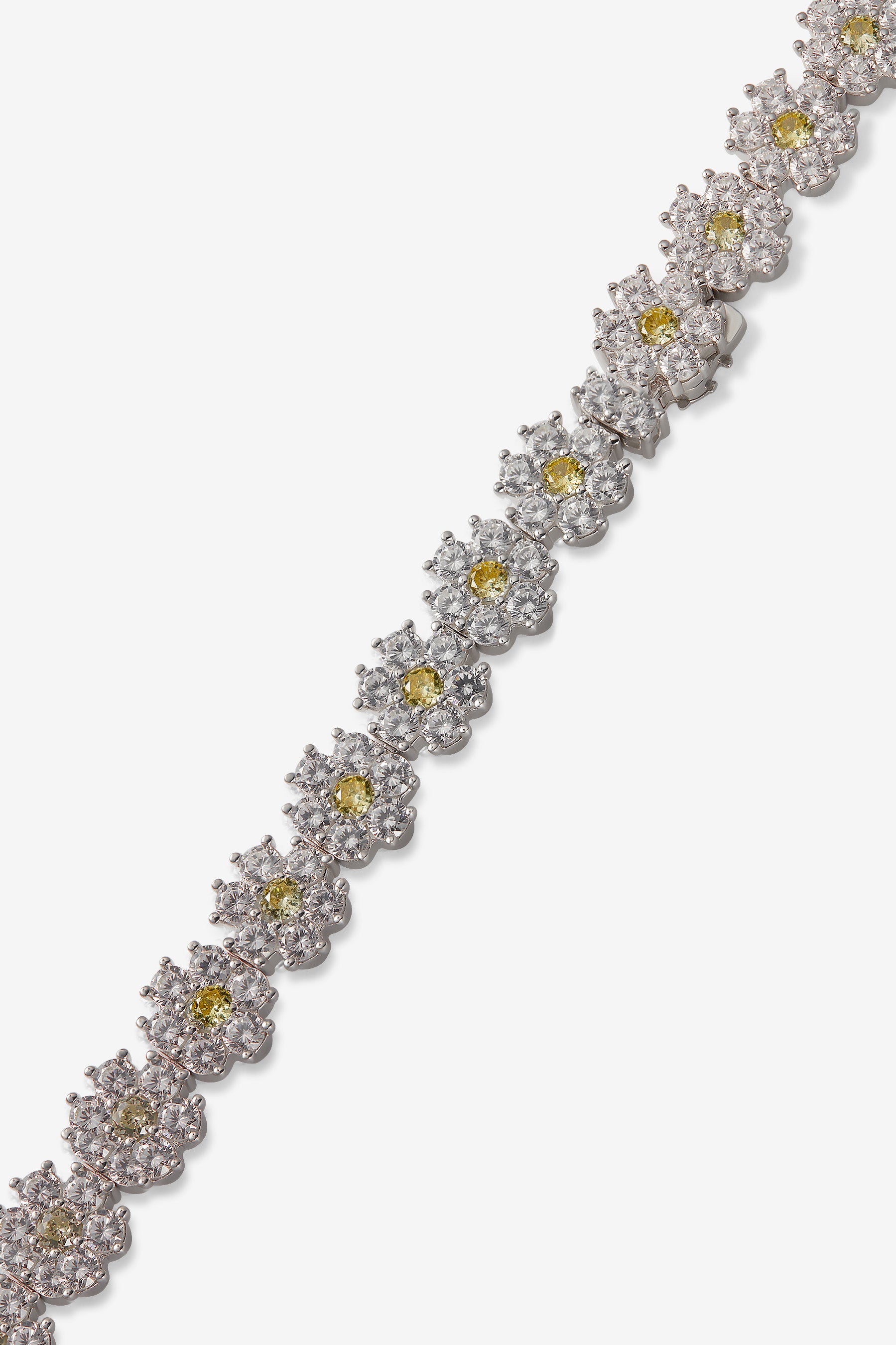 White and Yellow Daisy Tennis Bracelet