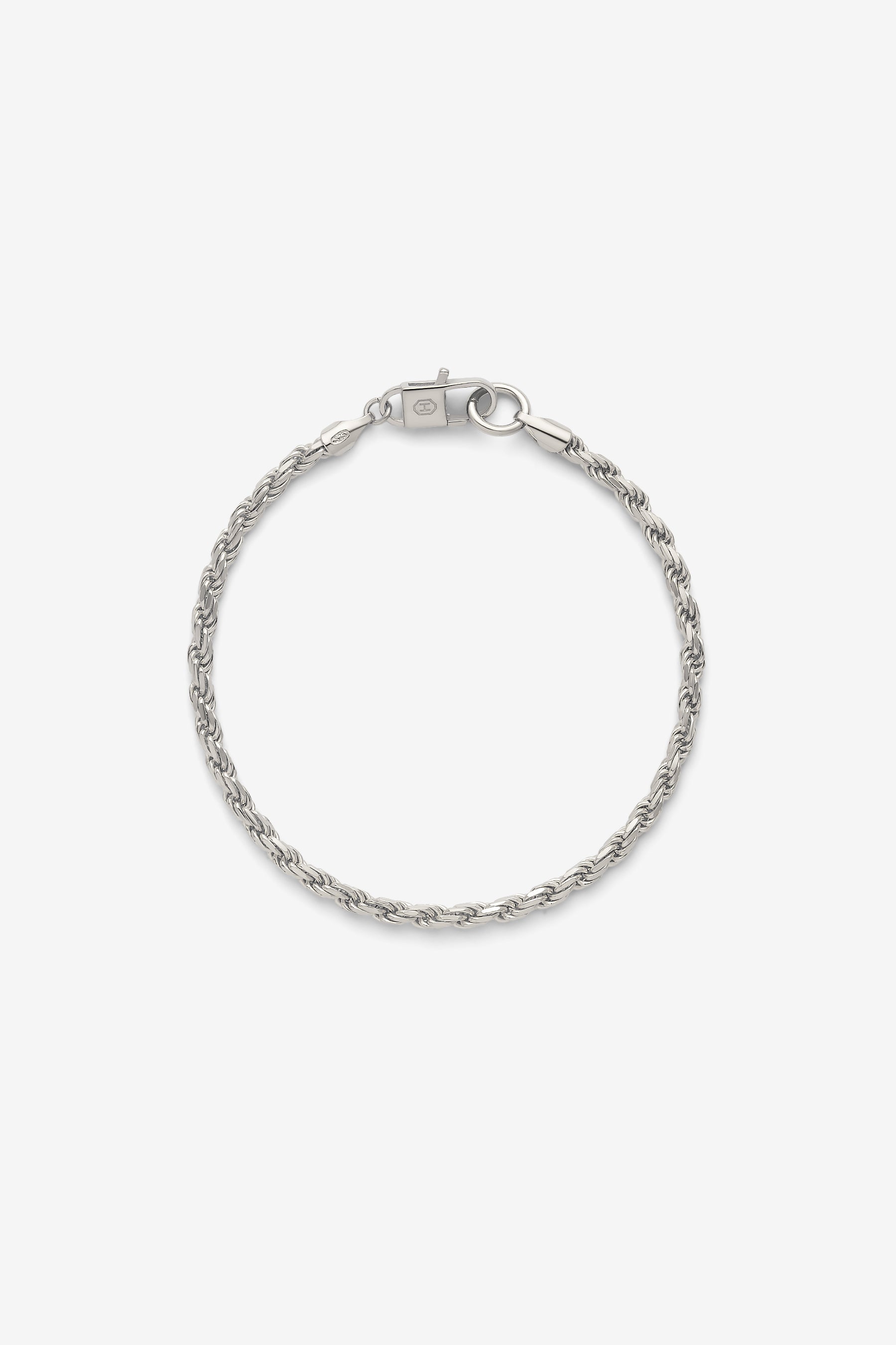 Silver Twisted Rope Bracelet M