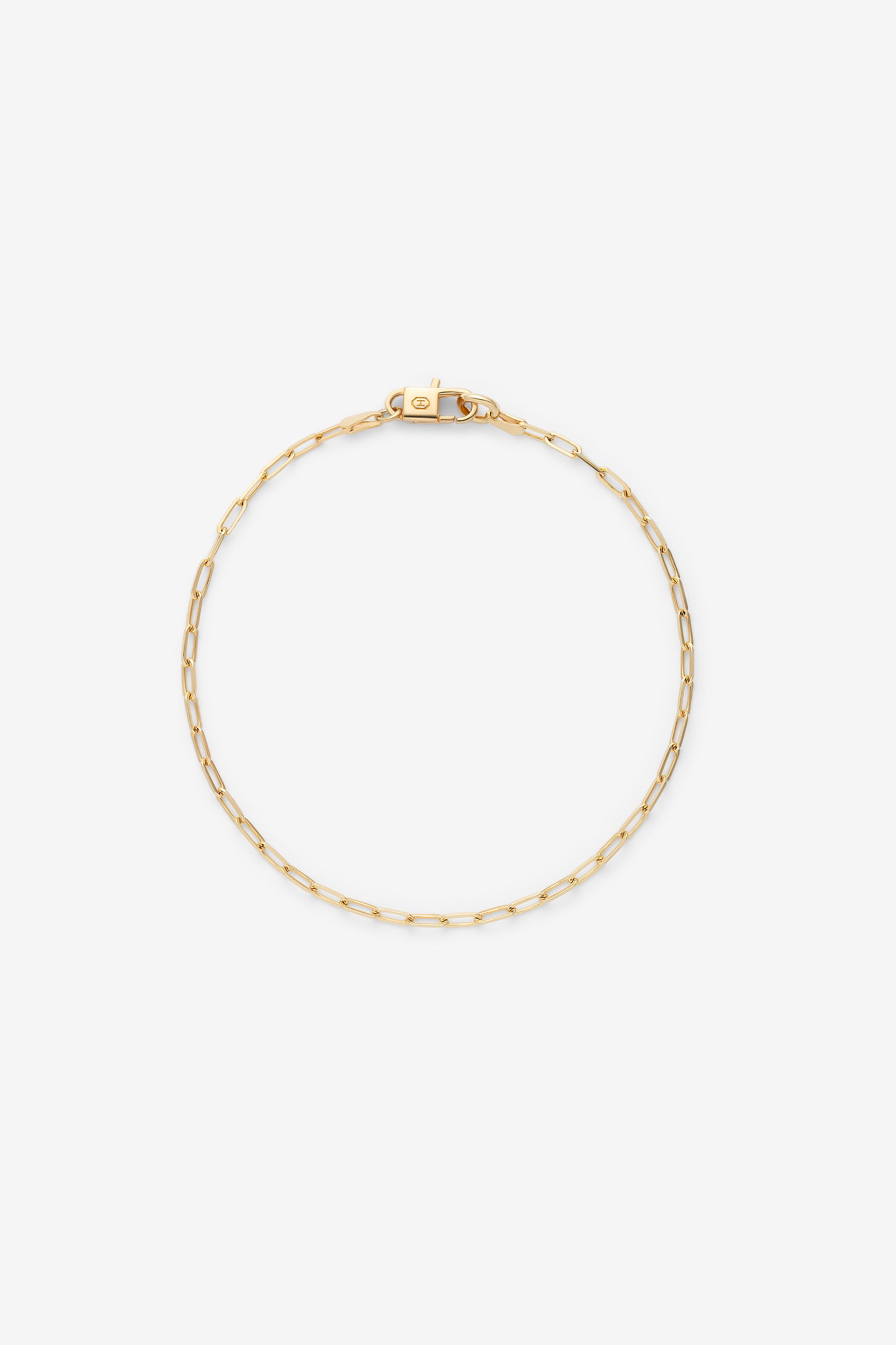 Gold Paper Clip Bracelet S