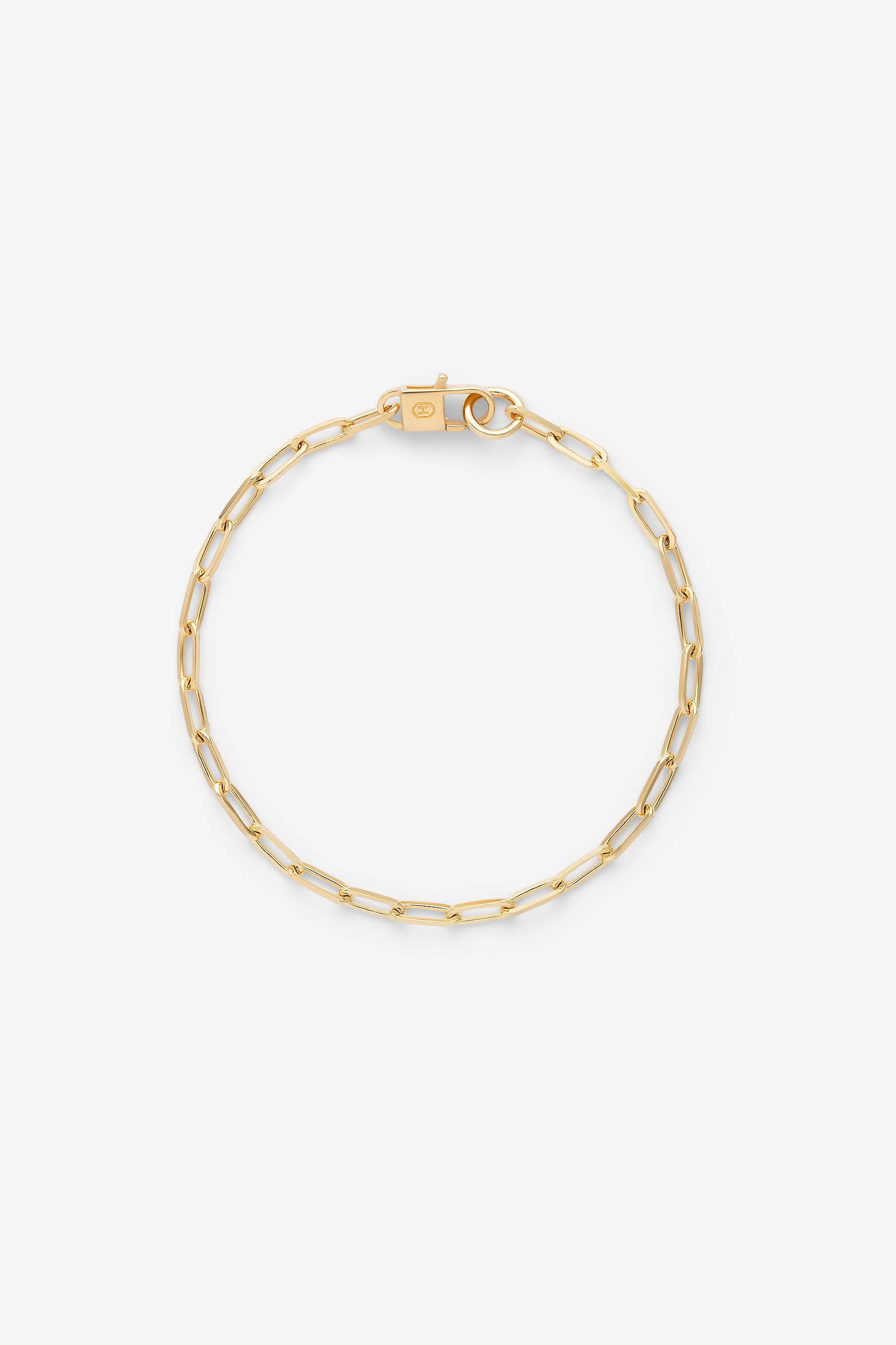 Gold Paper Clip Bracelet M