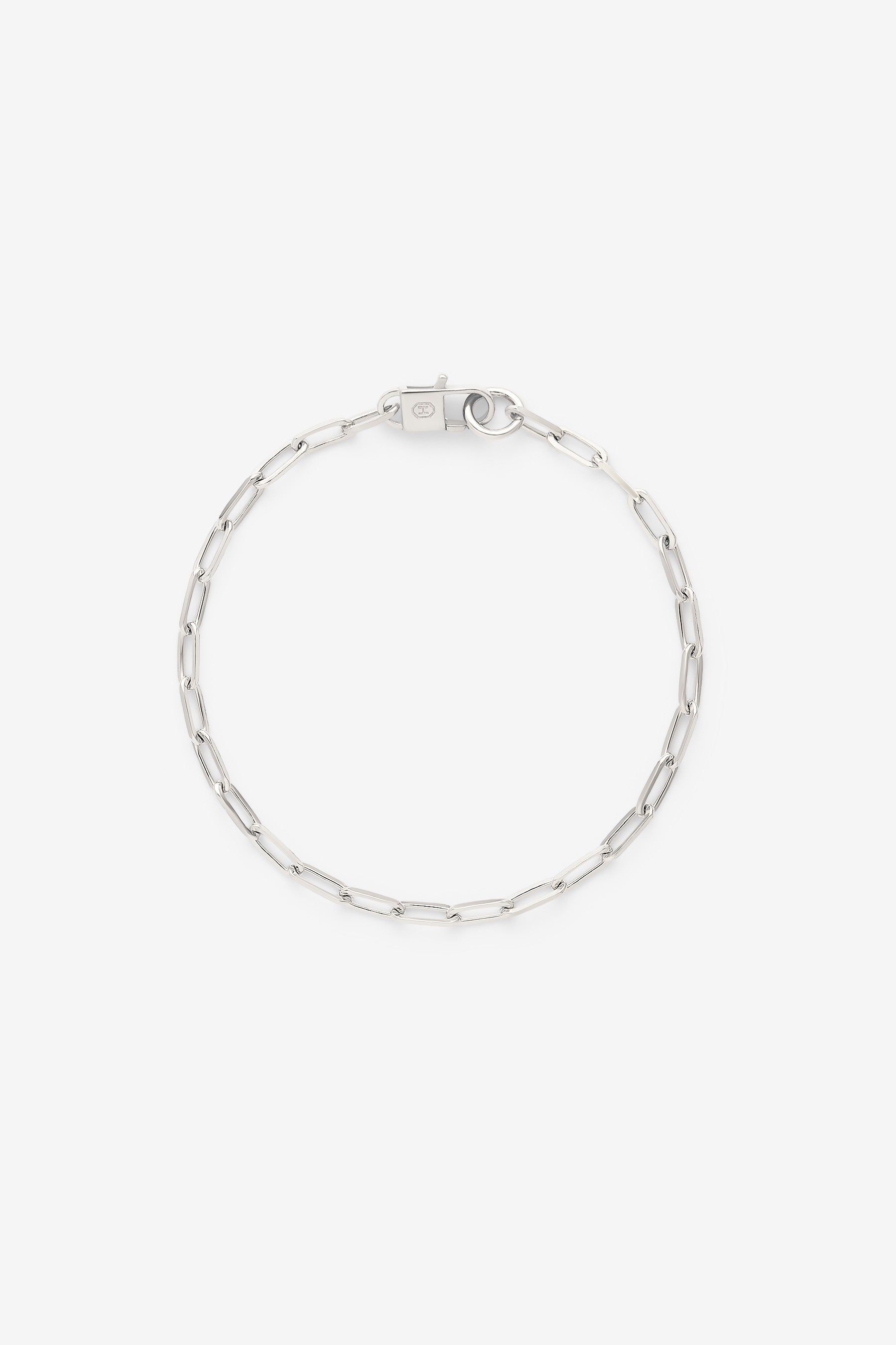 Silver Paper Clip Bracelet M