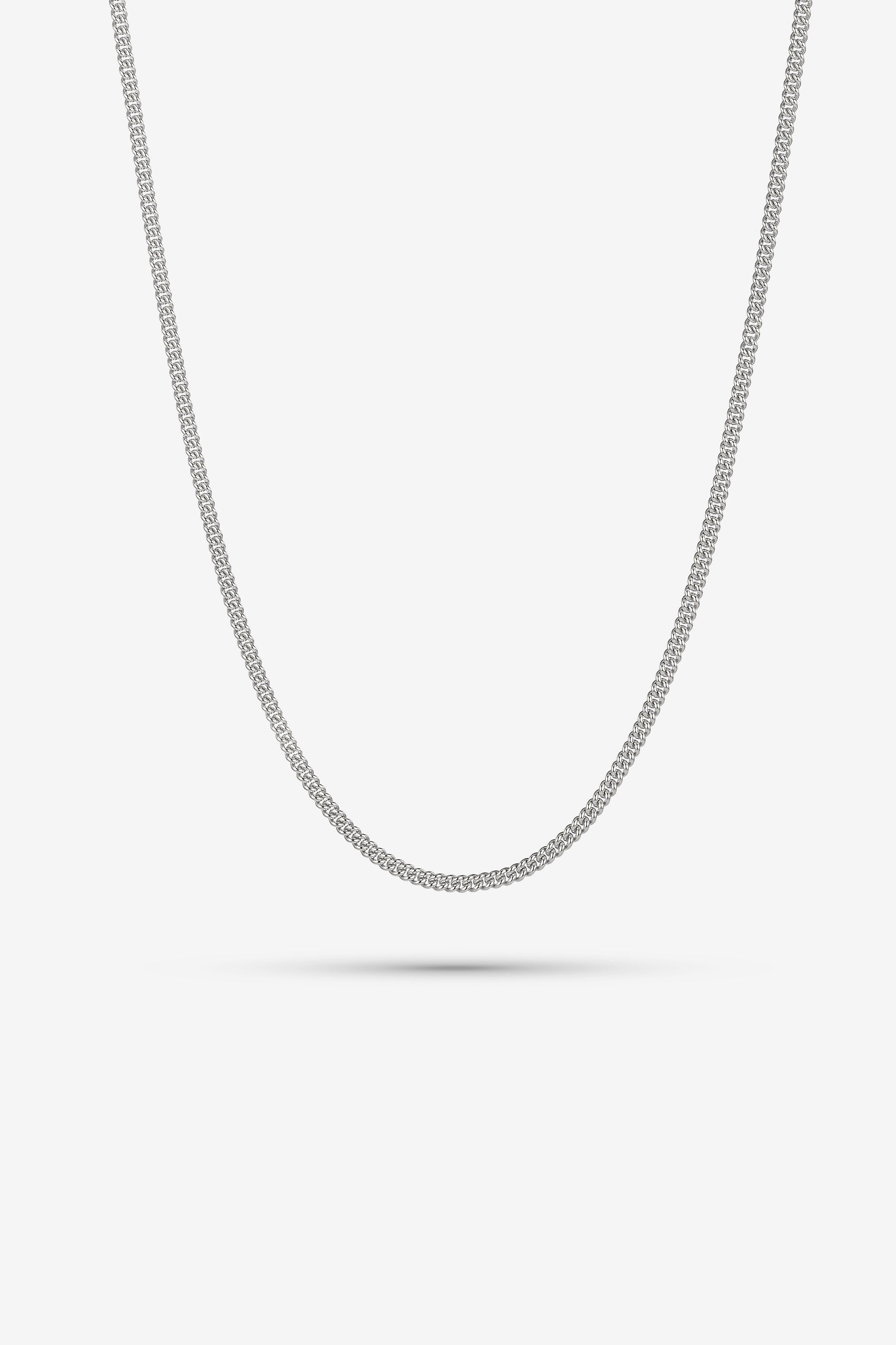 Silver Round Curb Chain S
