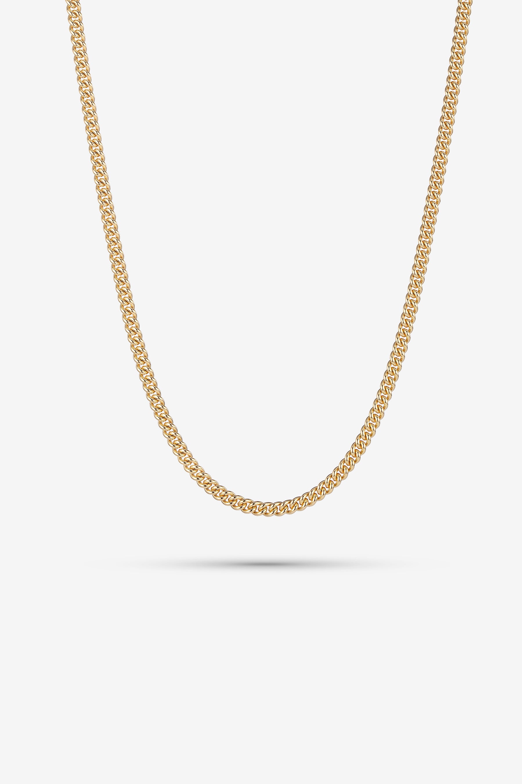 Gold Round Curb Chain M