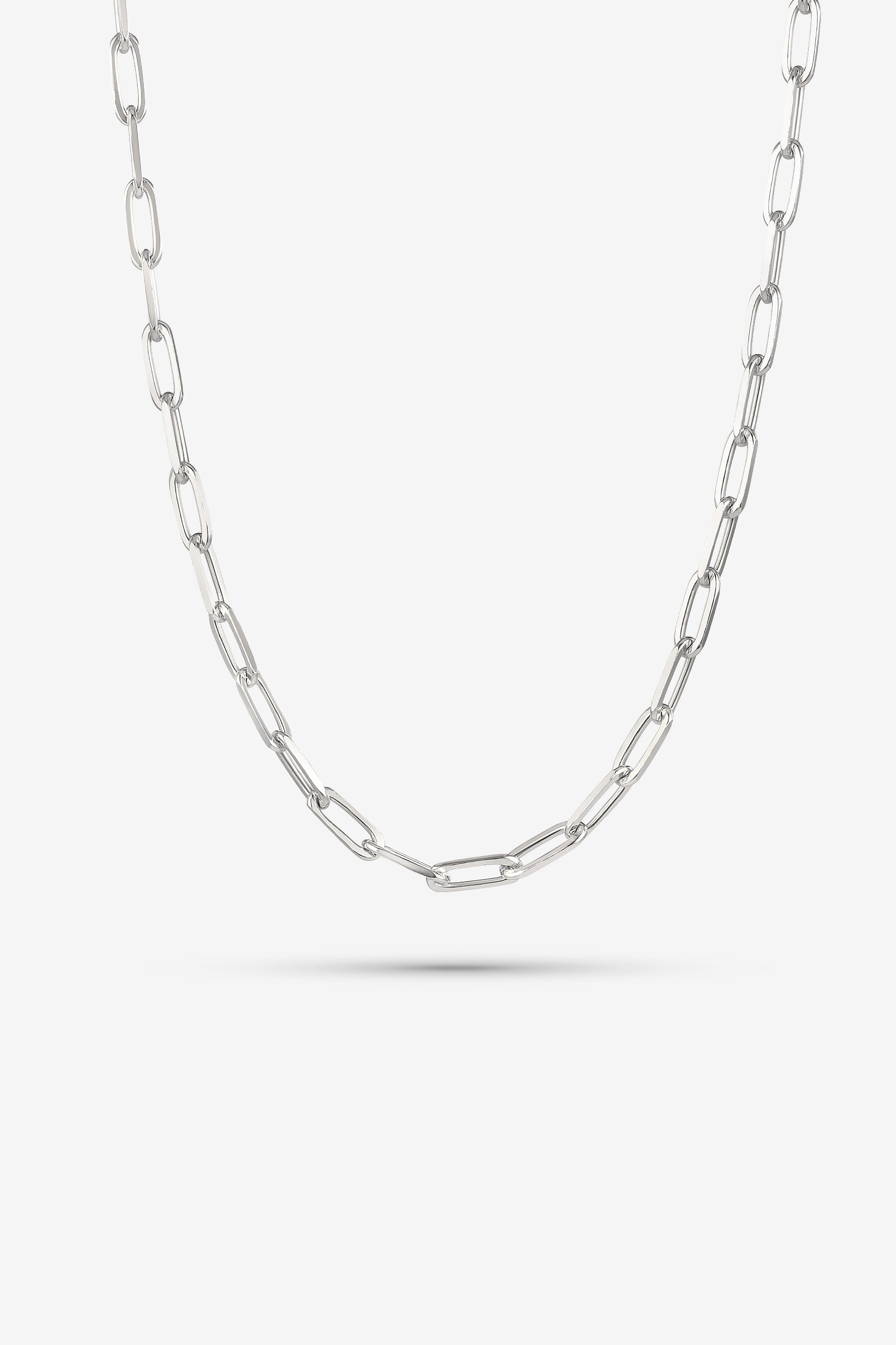 Silver Paper Clip Chain M
