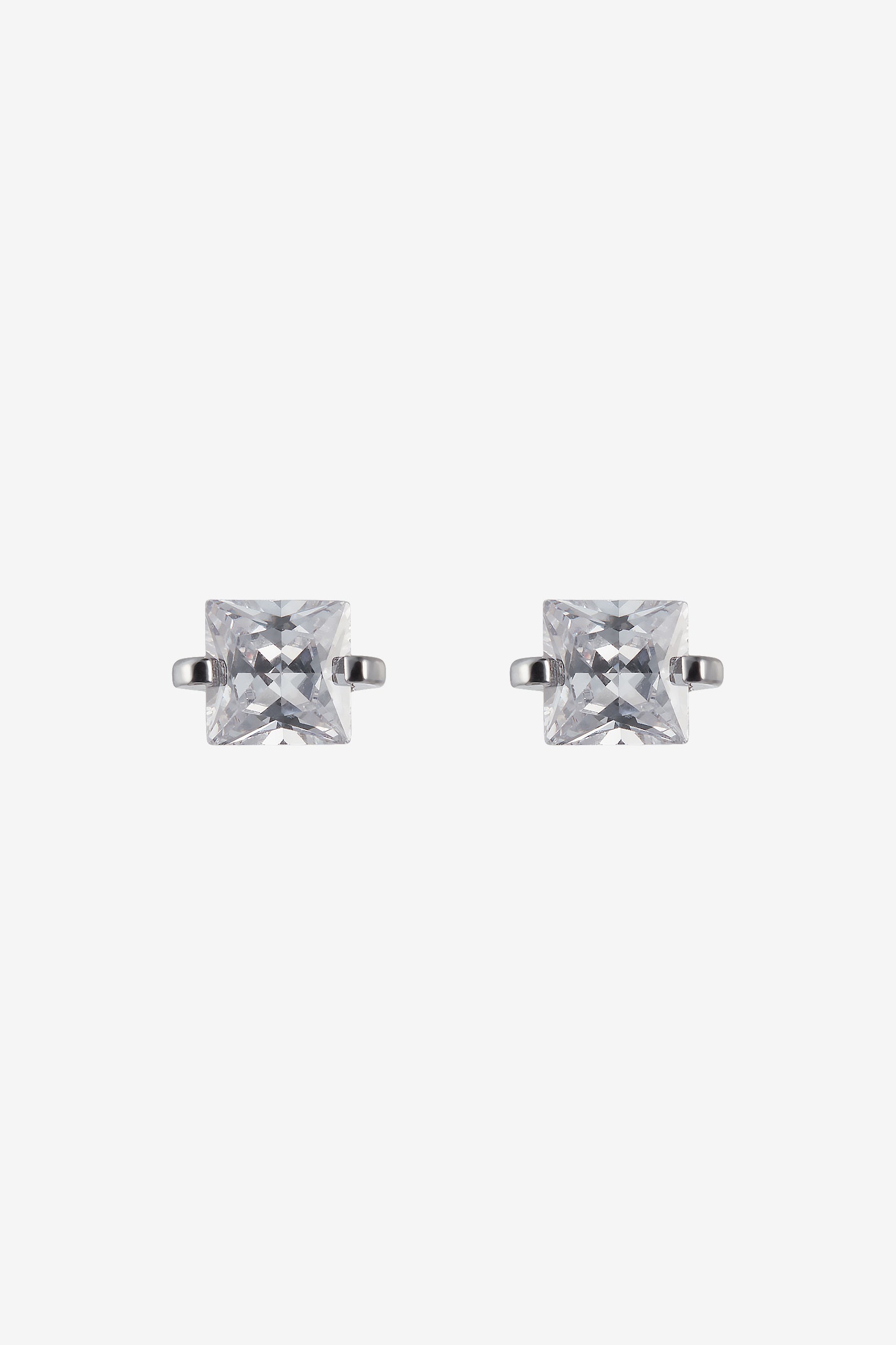 White Square Earrings S