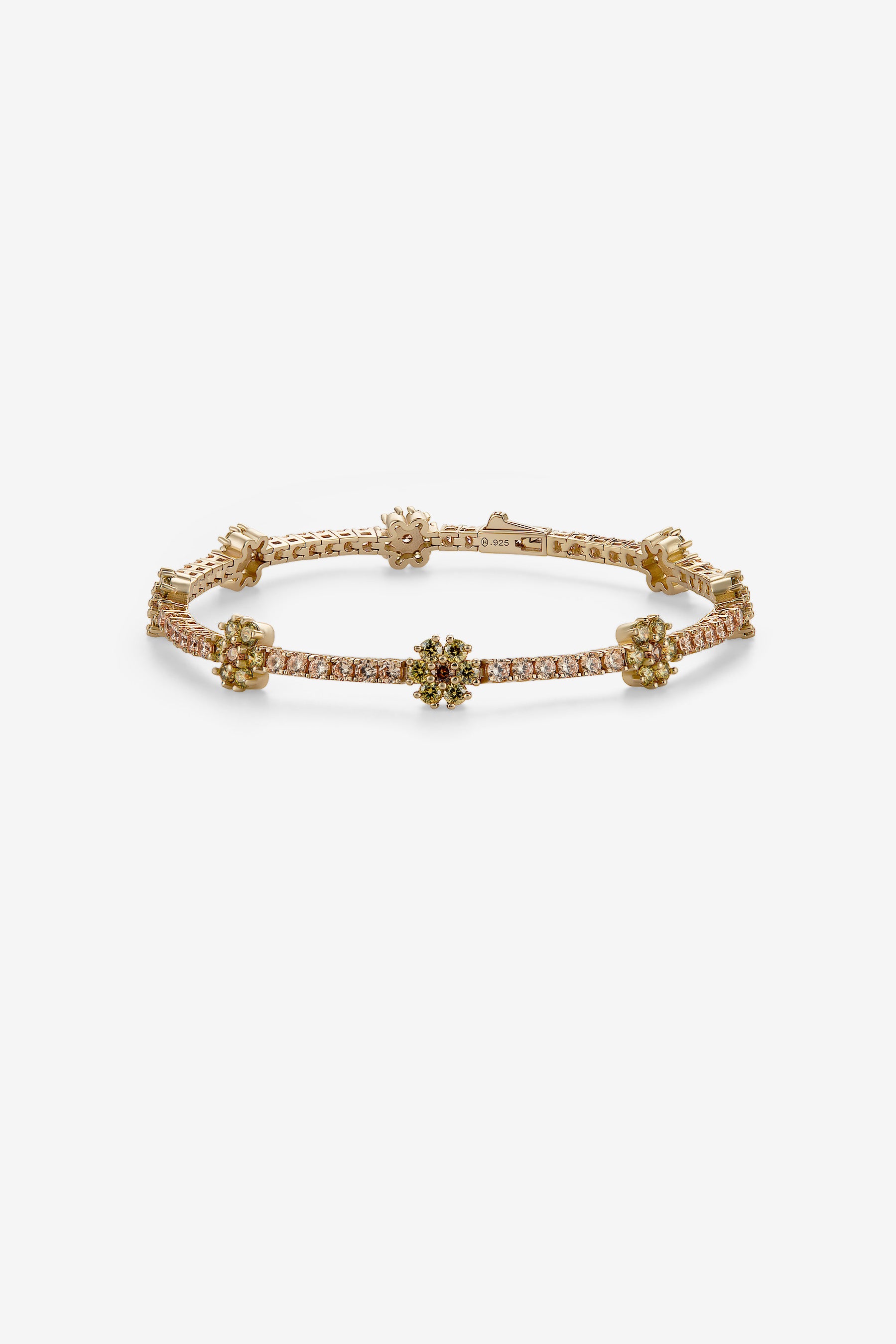 Champagne Bloom Tennis Bracelet