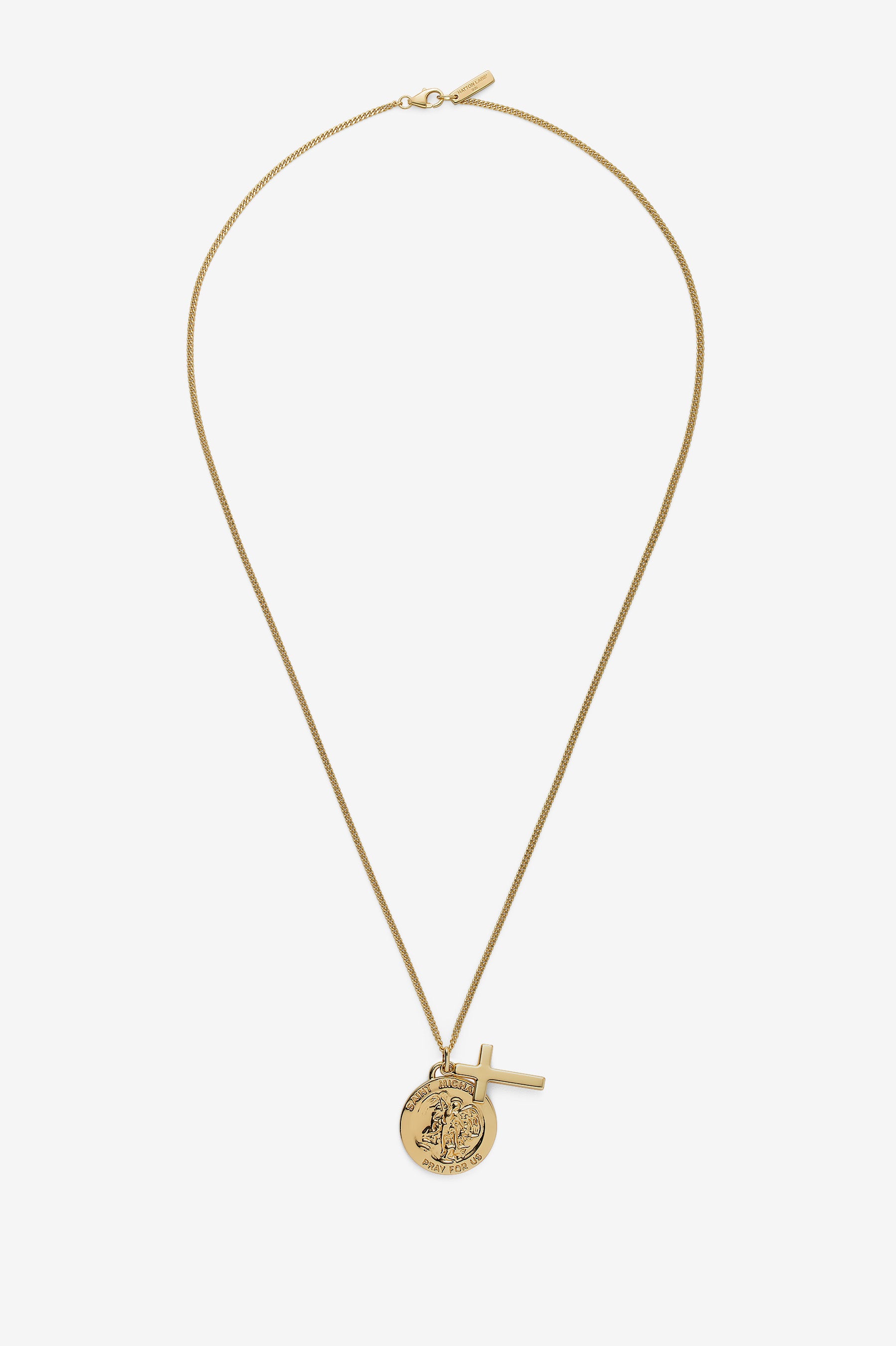 Gold St Michael Pendant