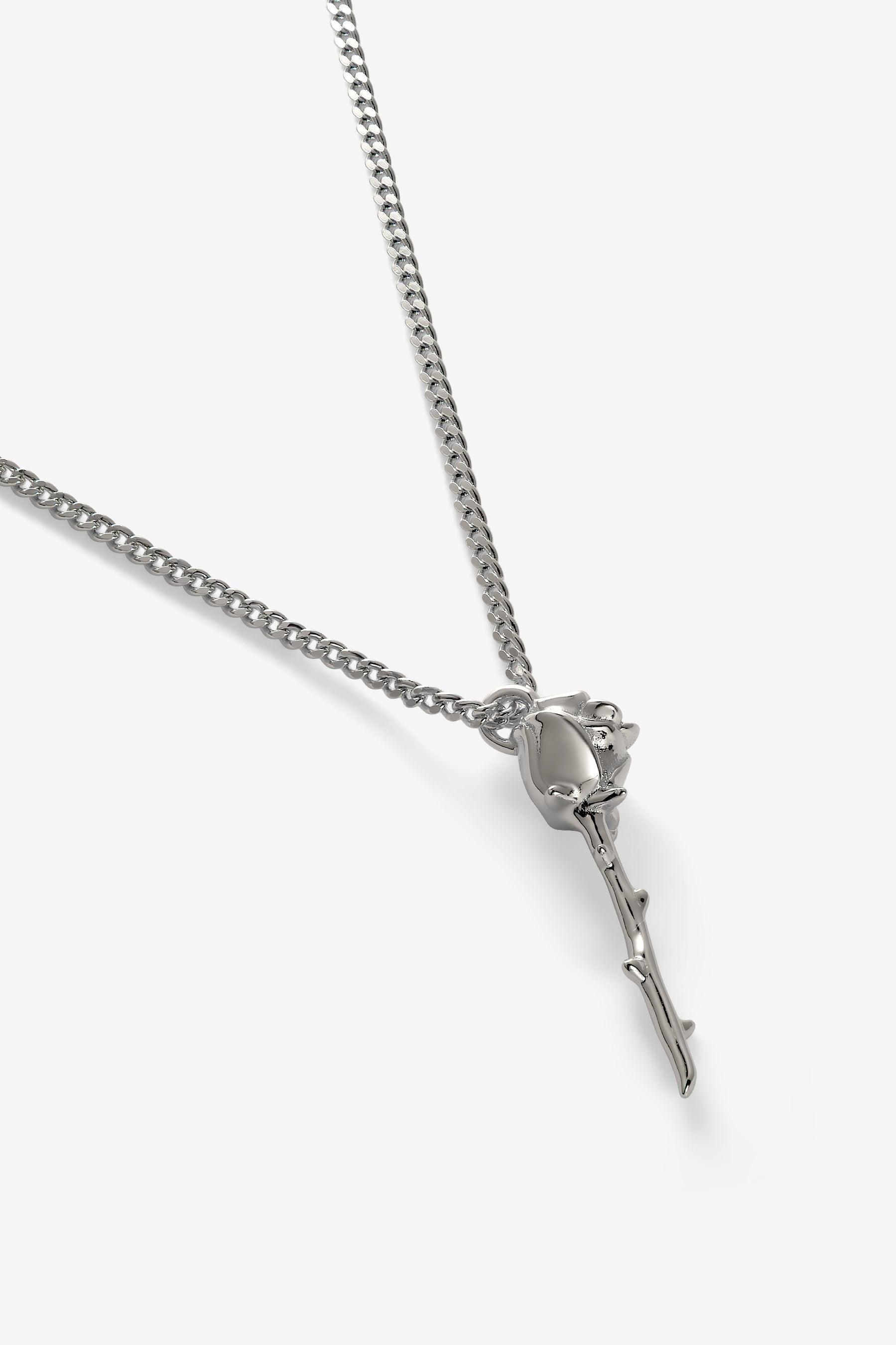 Silver Rose Pendant