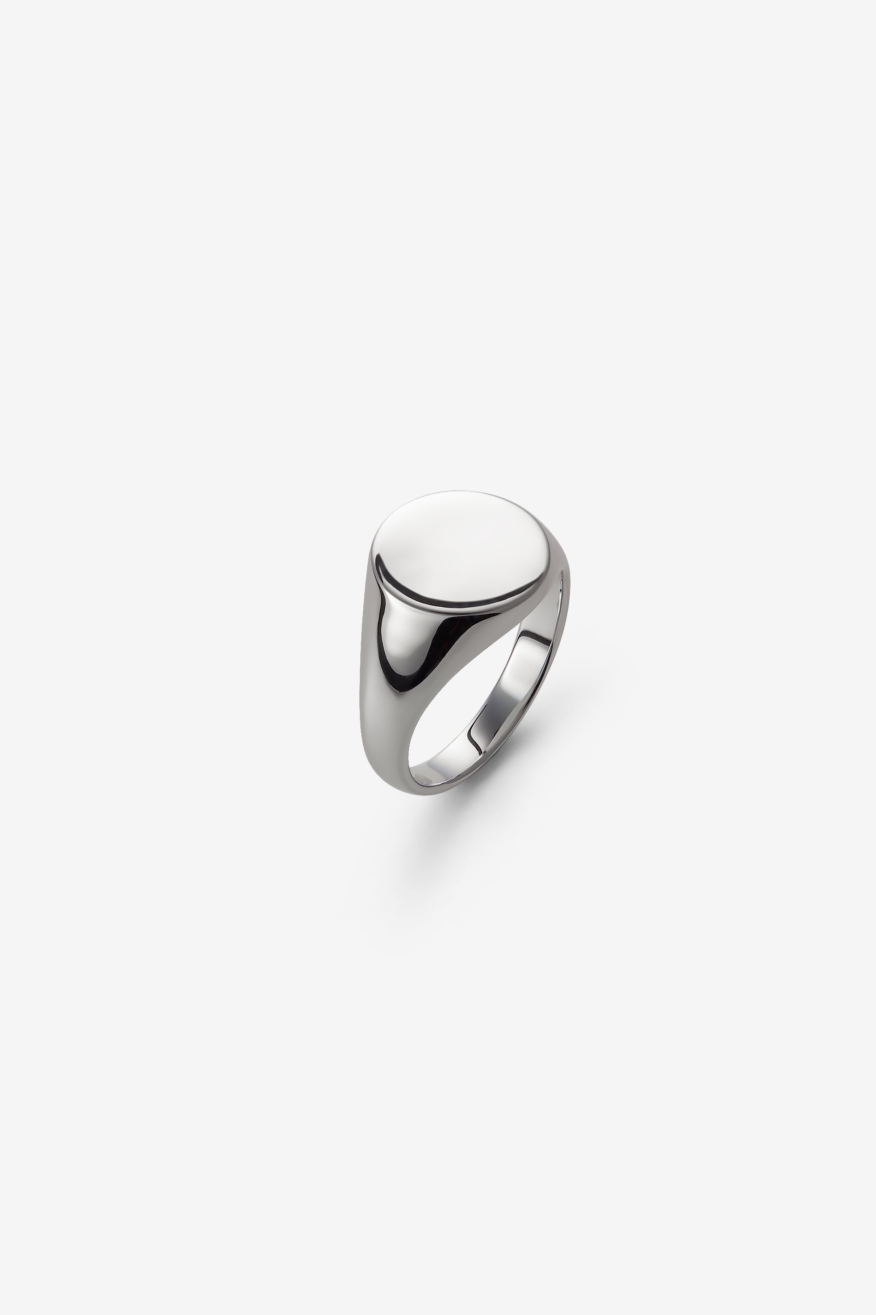 Silver Oval Signet Ring