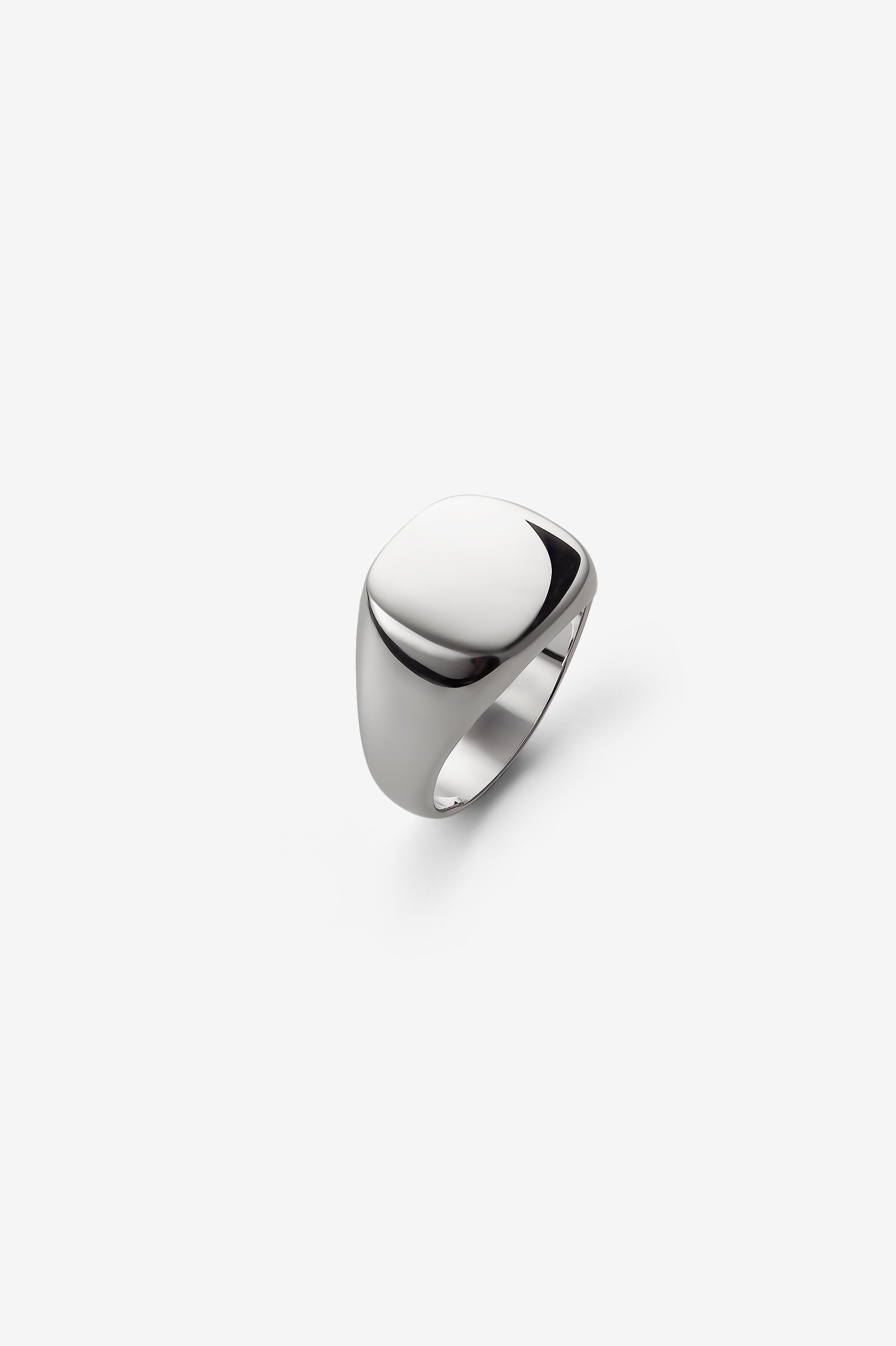 Silver Big Face Signet Ring