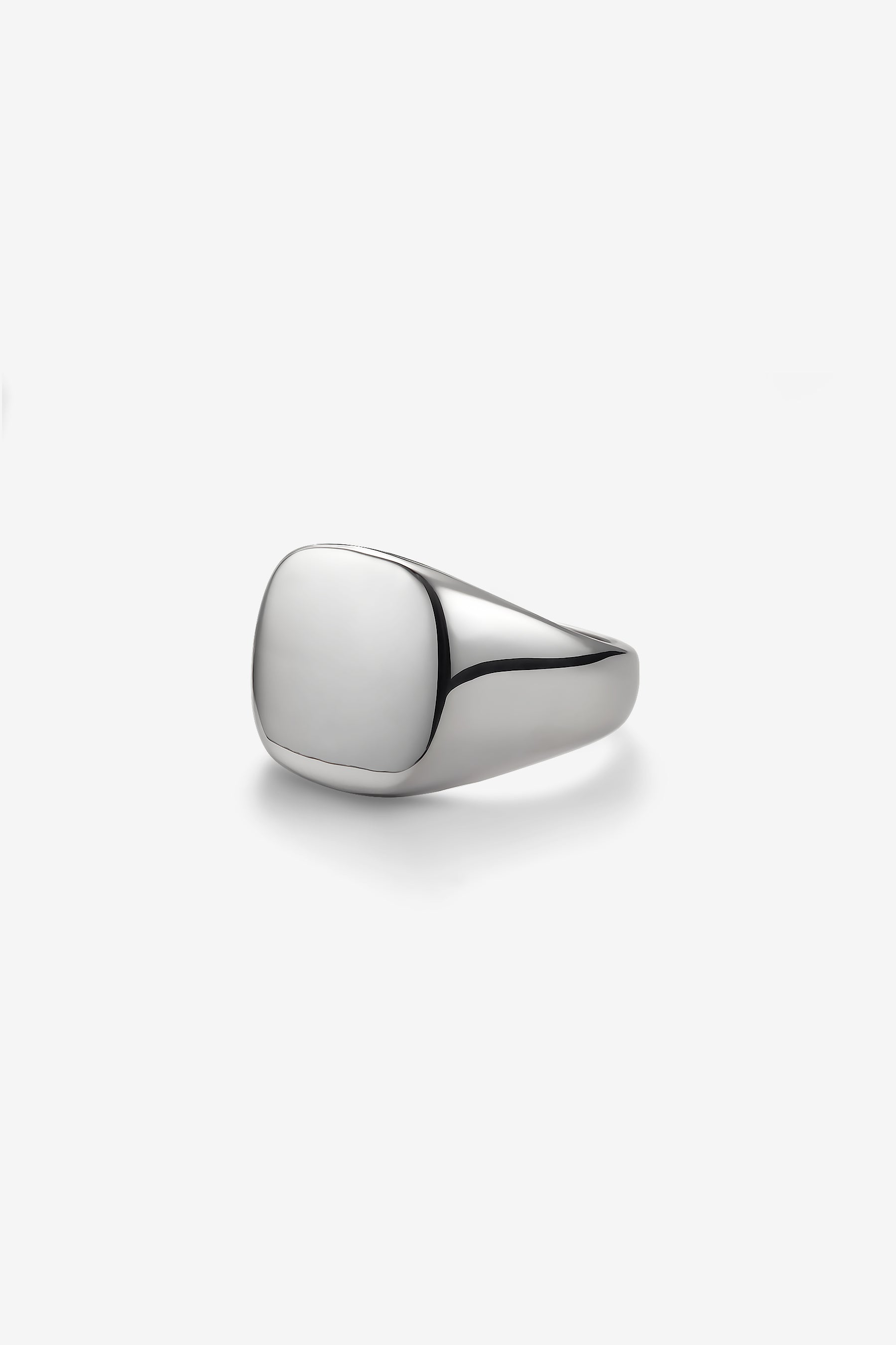 Silver Big Face Signet Ring