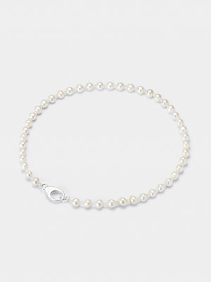 White Crystal Pearl Chain