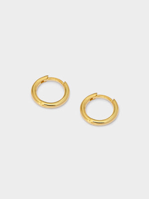 Gold Small Round Hoop Earrings