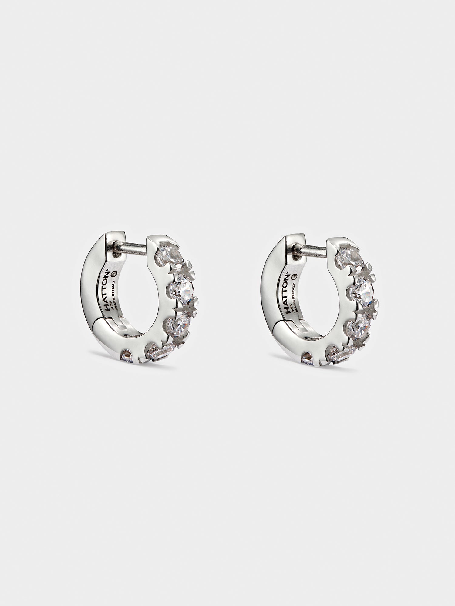 White Classic Hoop Earrings