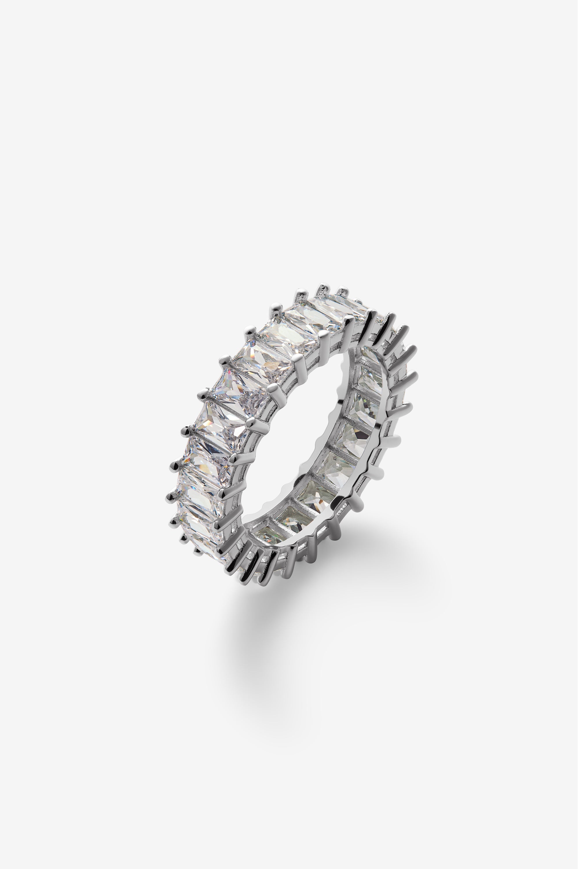 White Baguette Eternity Ring