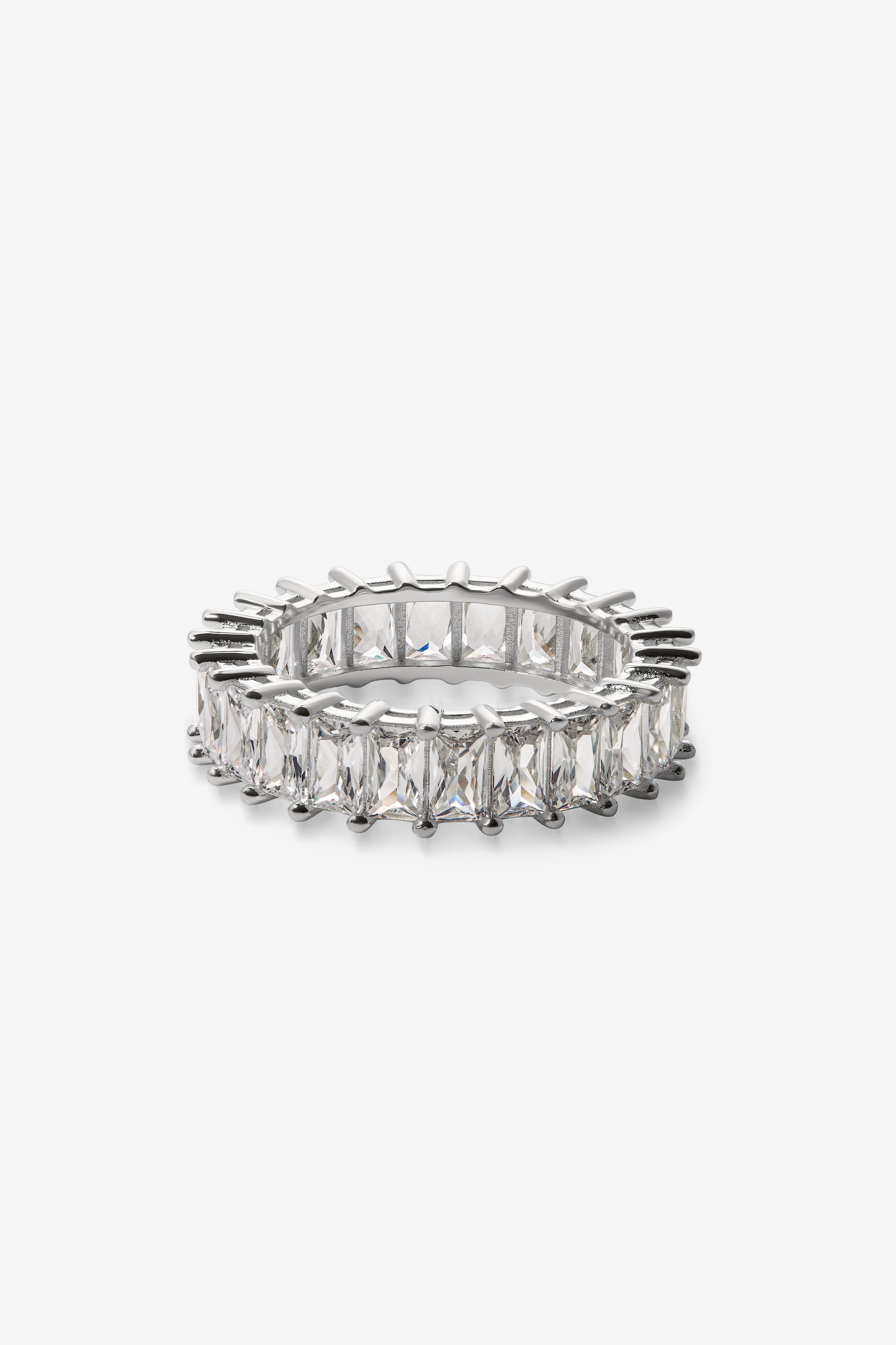 White Baguette Eternity Ring