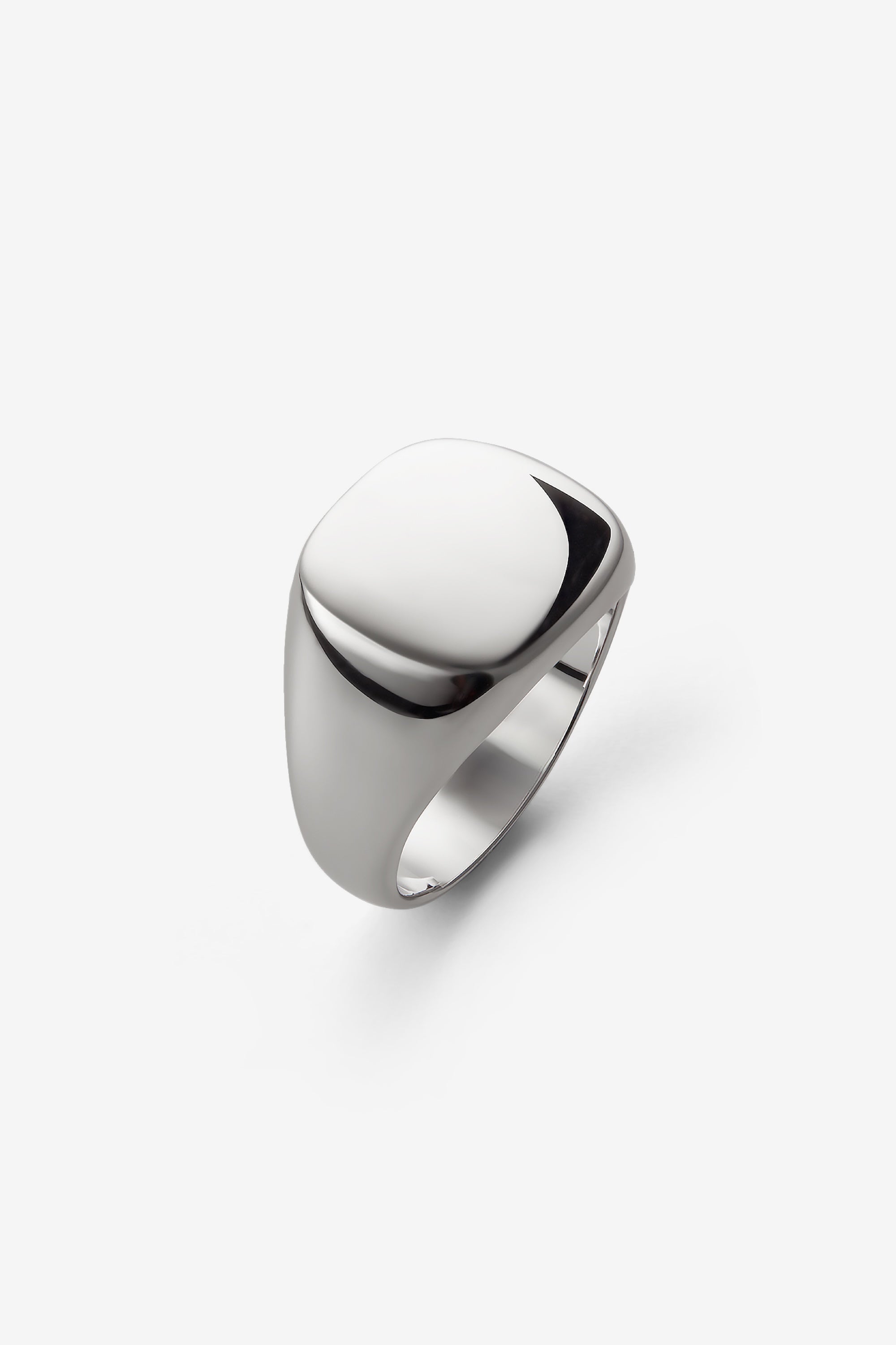 Silver Big Face Signet Ring