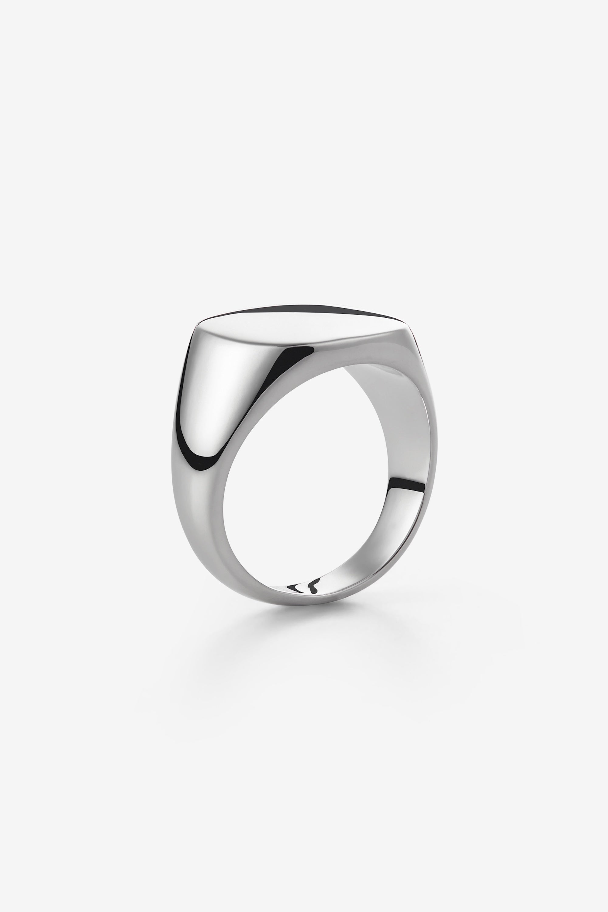 Silver Big Face Signet Ring