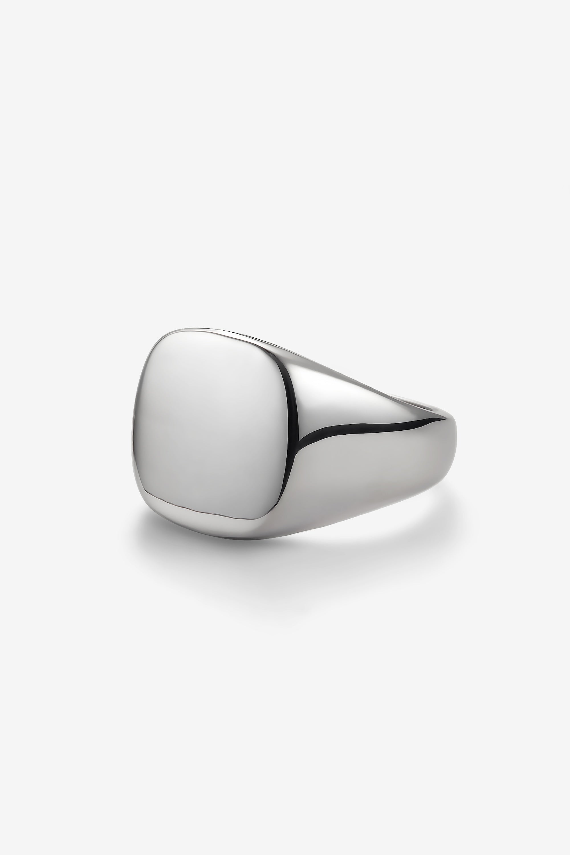 Silver Big Face Signet Ring