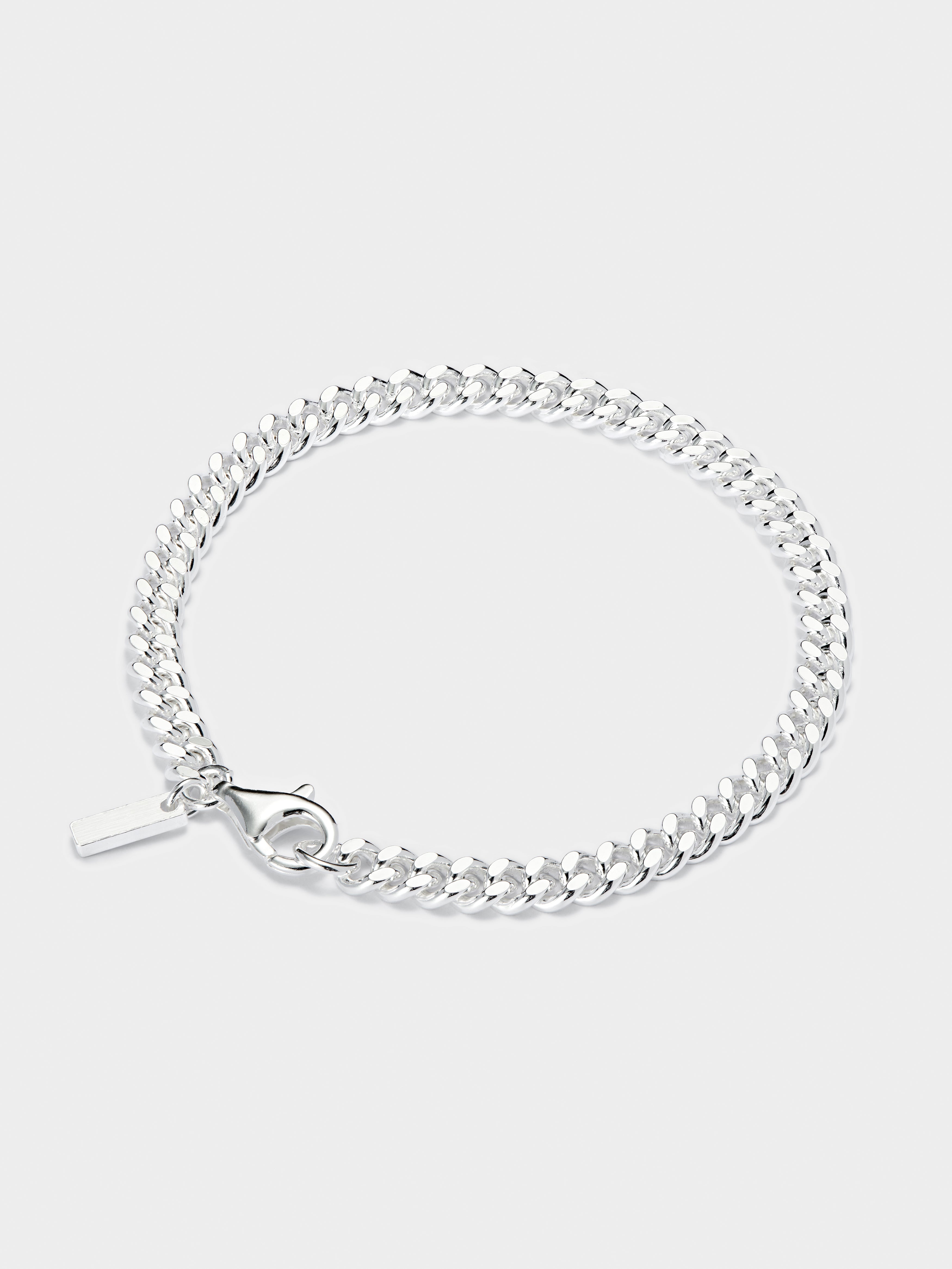 Silver Classic Cuban Bracelet L