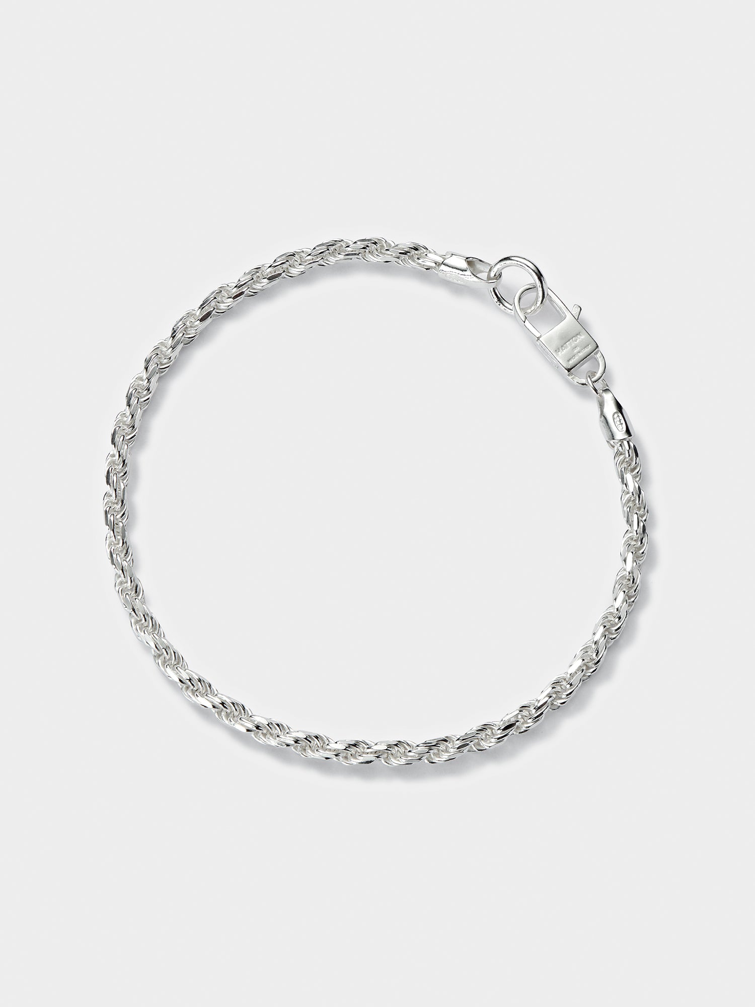 Silver Twisted Rope Bracelet M