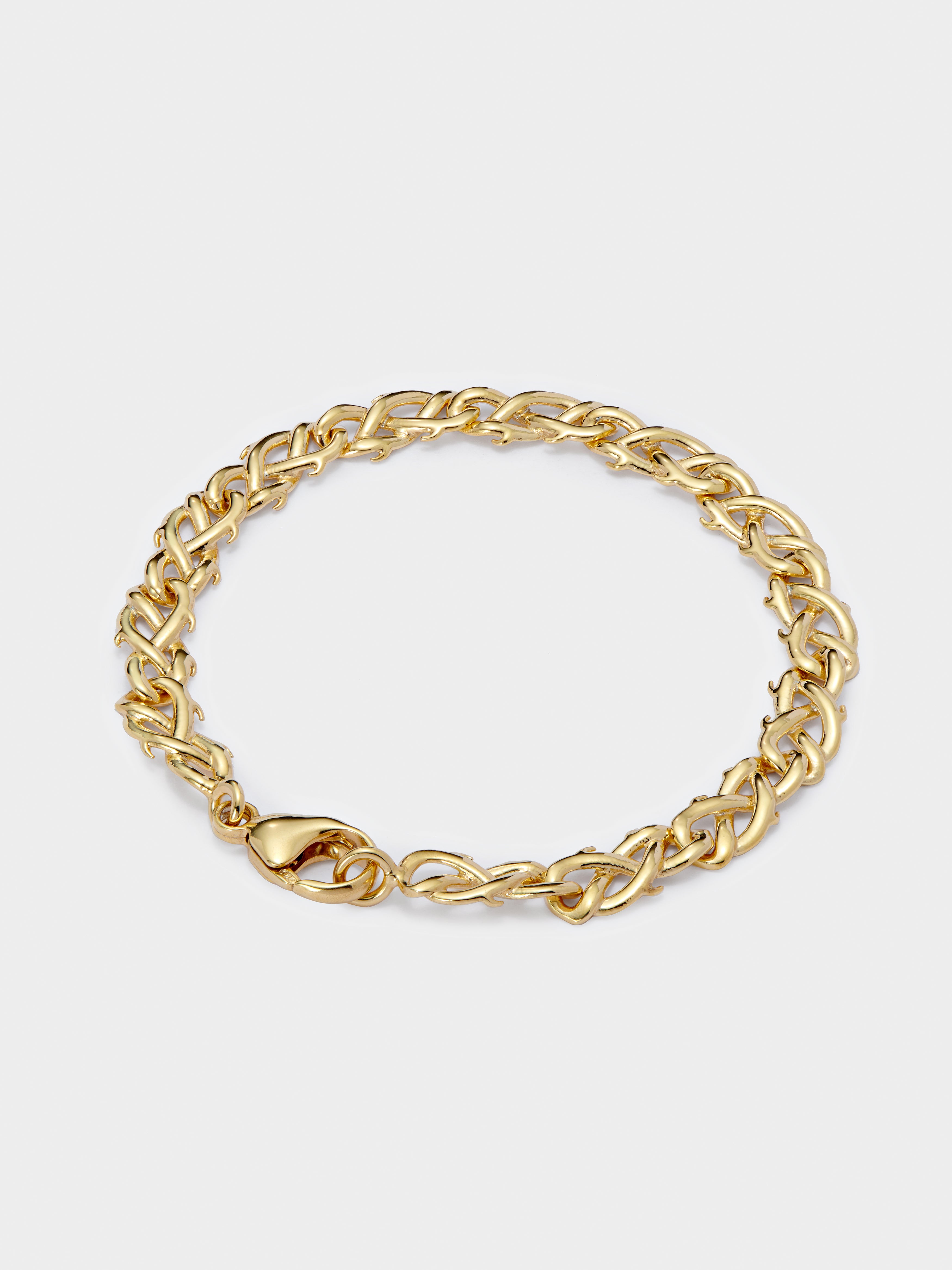 Gold Thorn Link Bracelet