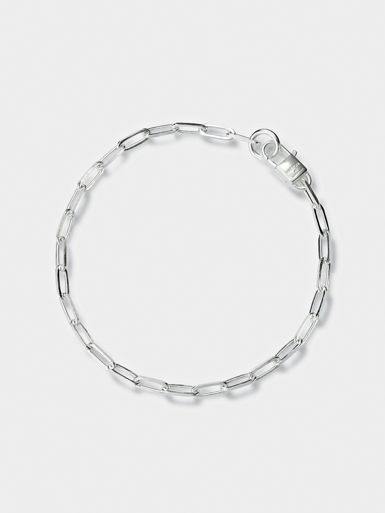 Silver Paper Clip Bracelet M