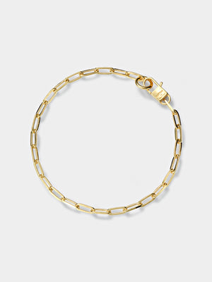 Gold Paper Clip Bracelet M