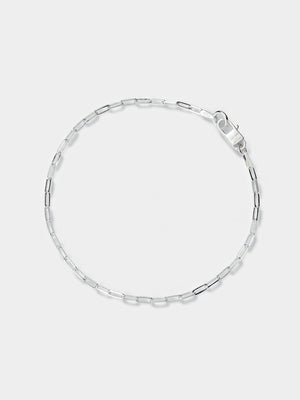 Silver Paper Clip Bracelet S