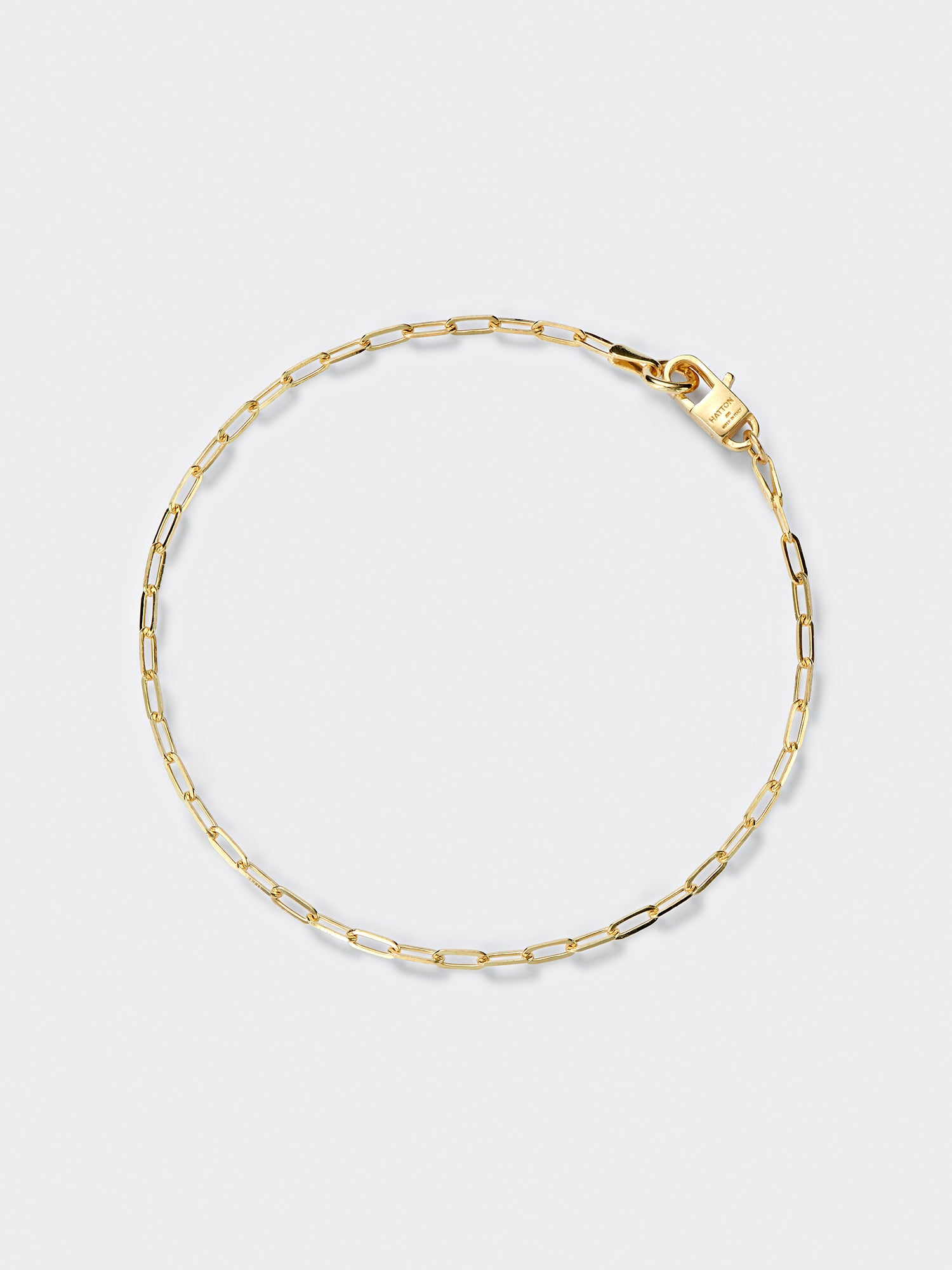 Gold Paper Clip Bracelet S