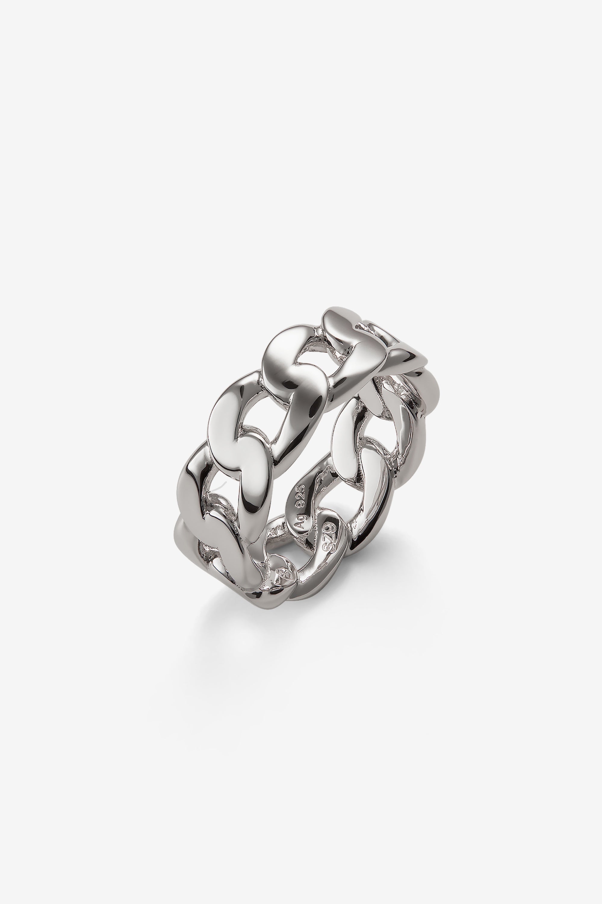 Silver Cuban Link Ring