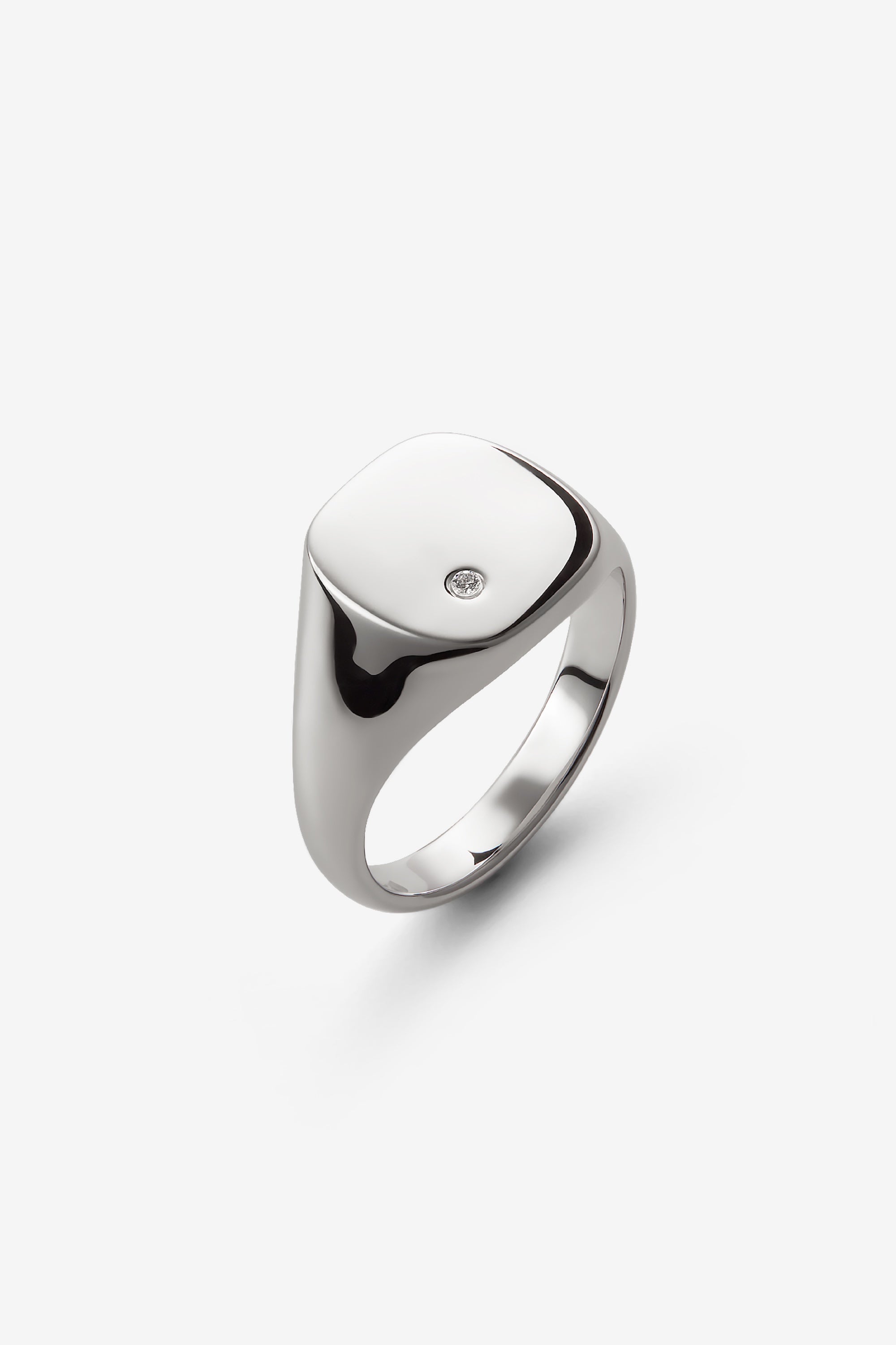 Silver Cushion Signet Ring
