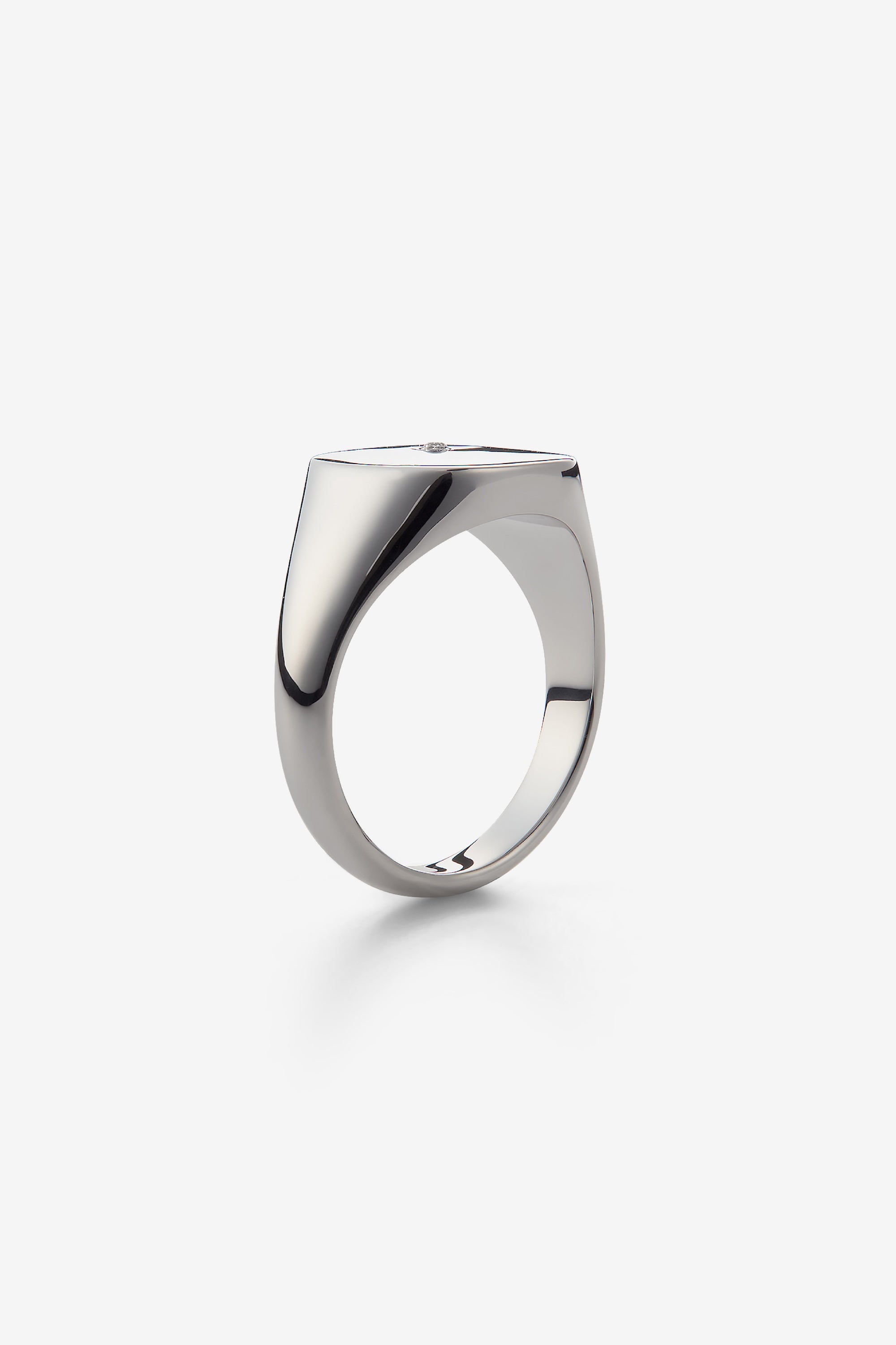 Silver Cushion Signet Ring