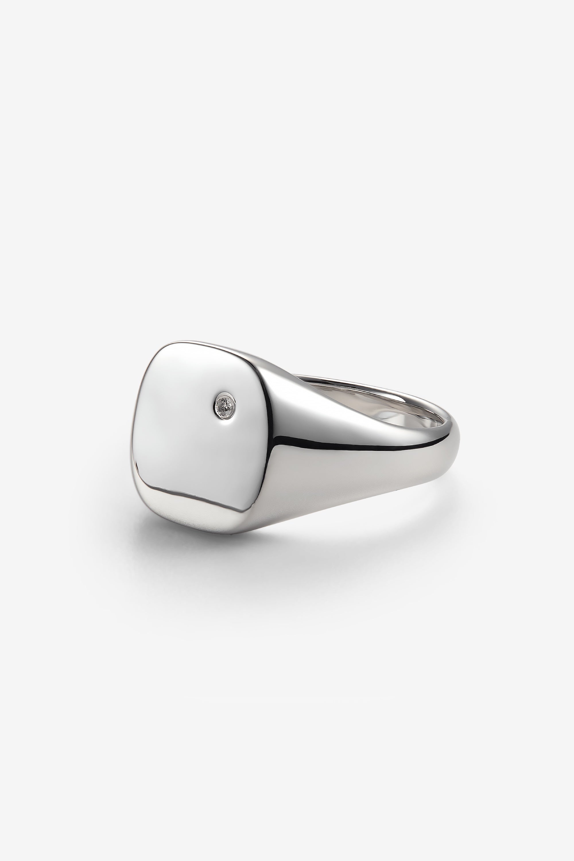 Silver Cushion Signet Ring