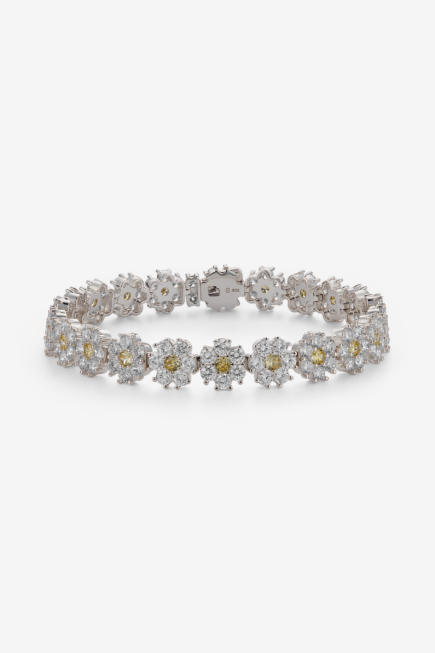 White and Yellow Daisy Tennis Bracelet