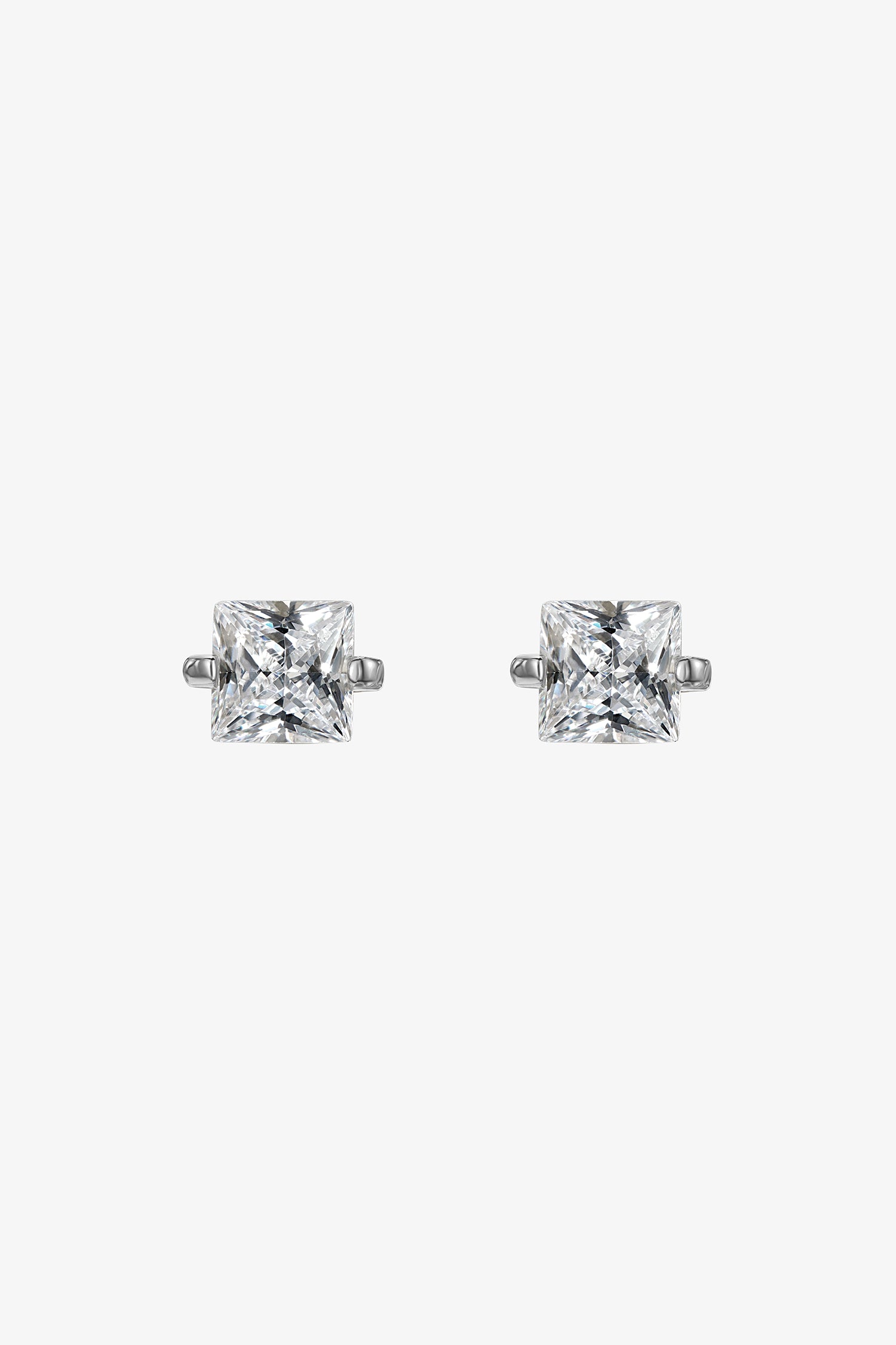 White Square Earrings