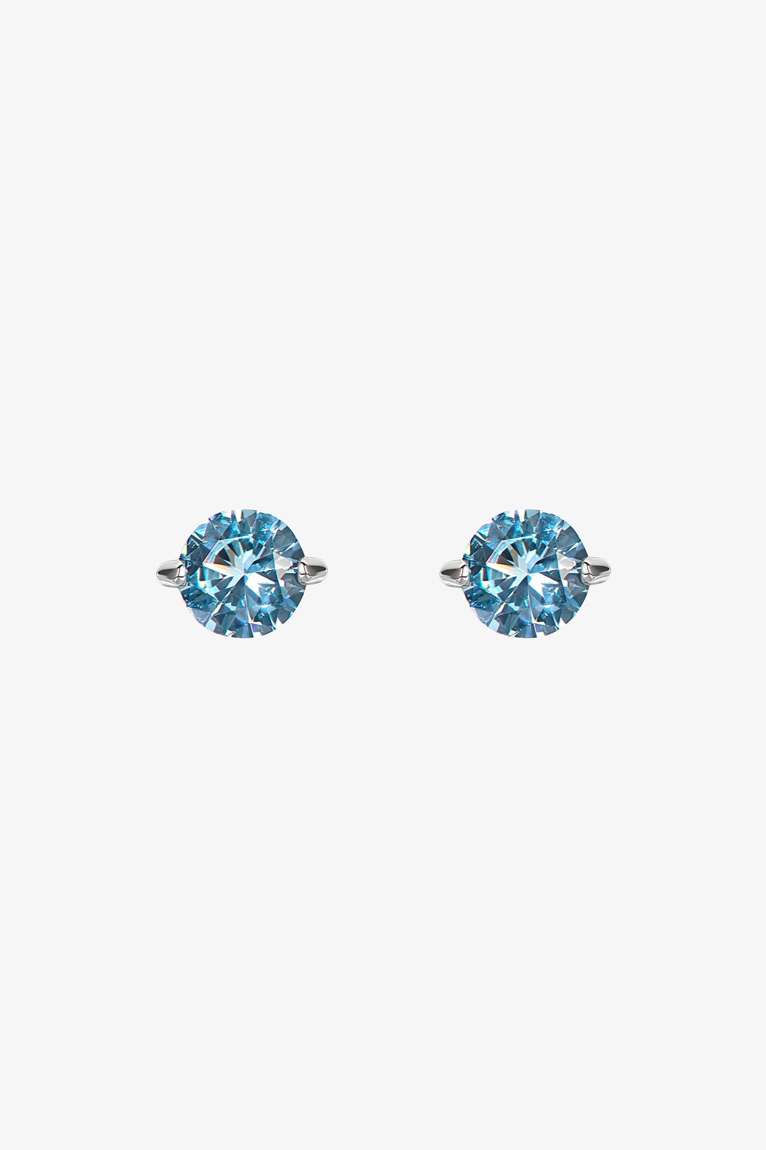 Blue Round Earrings